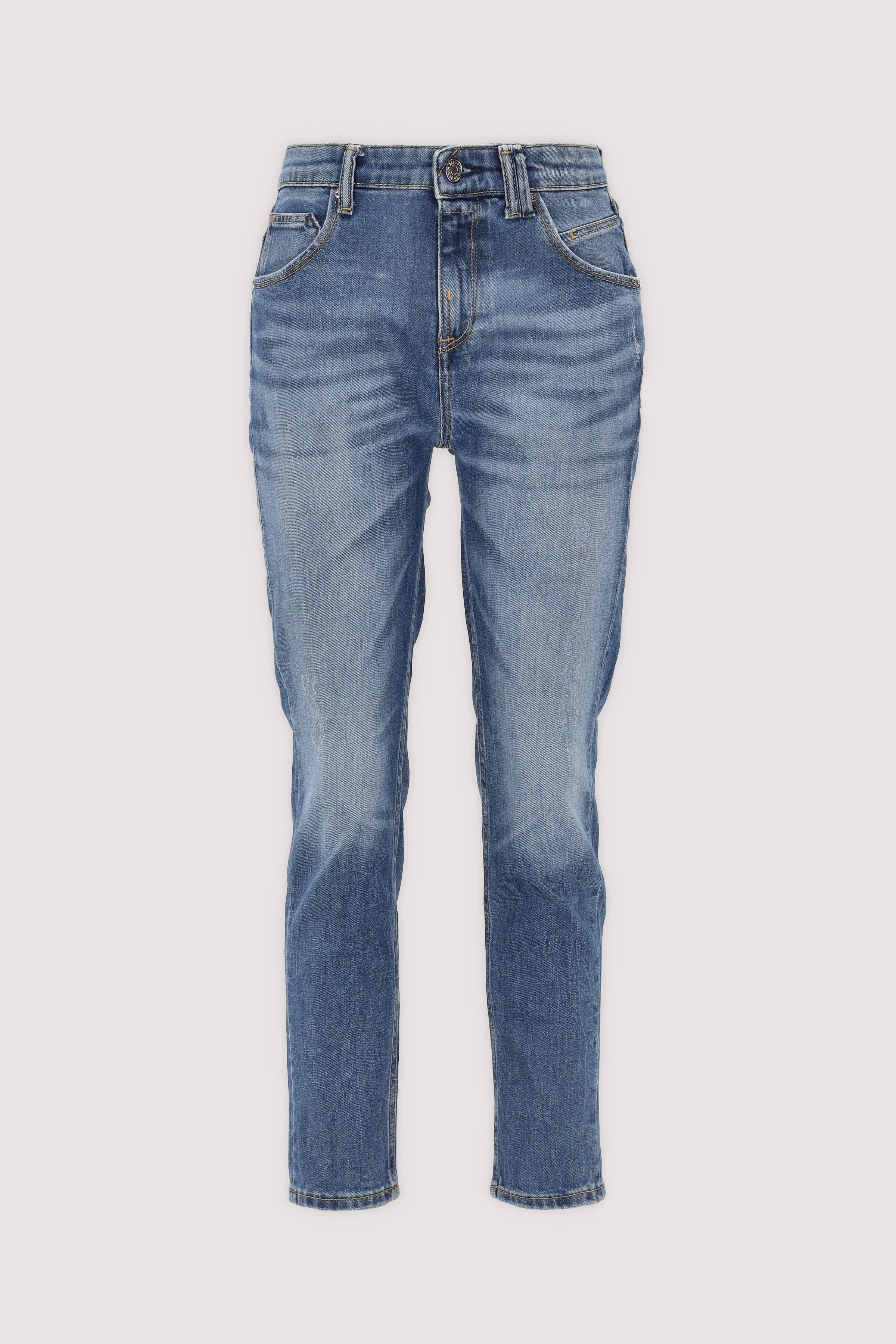 Denim Trousers, Mid Waist, Tap