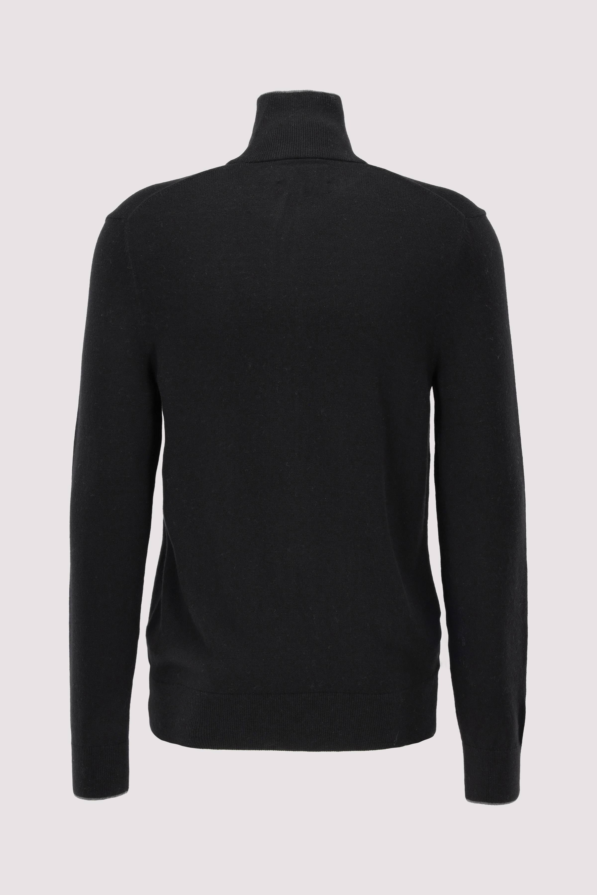 Zipped cardigan with stand up 