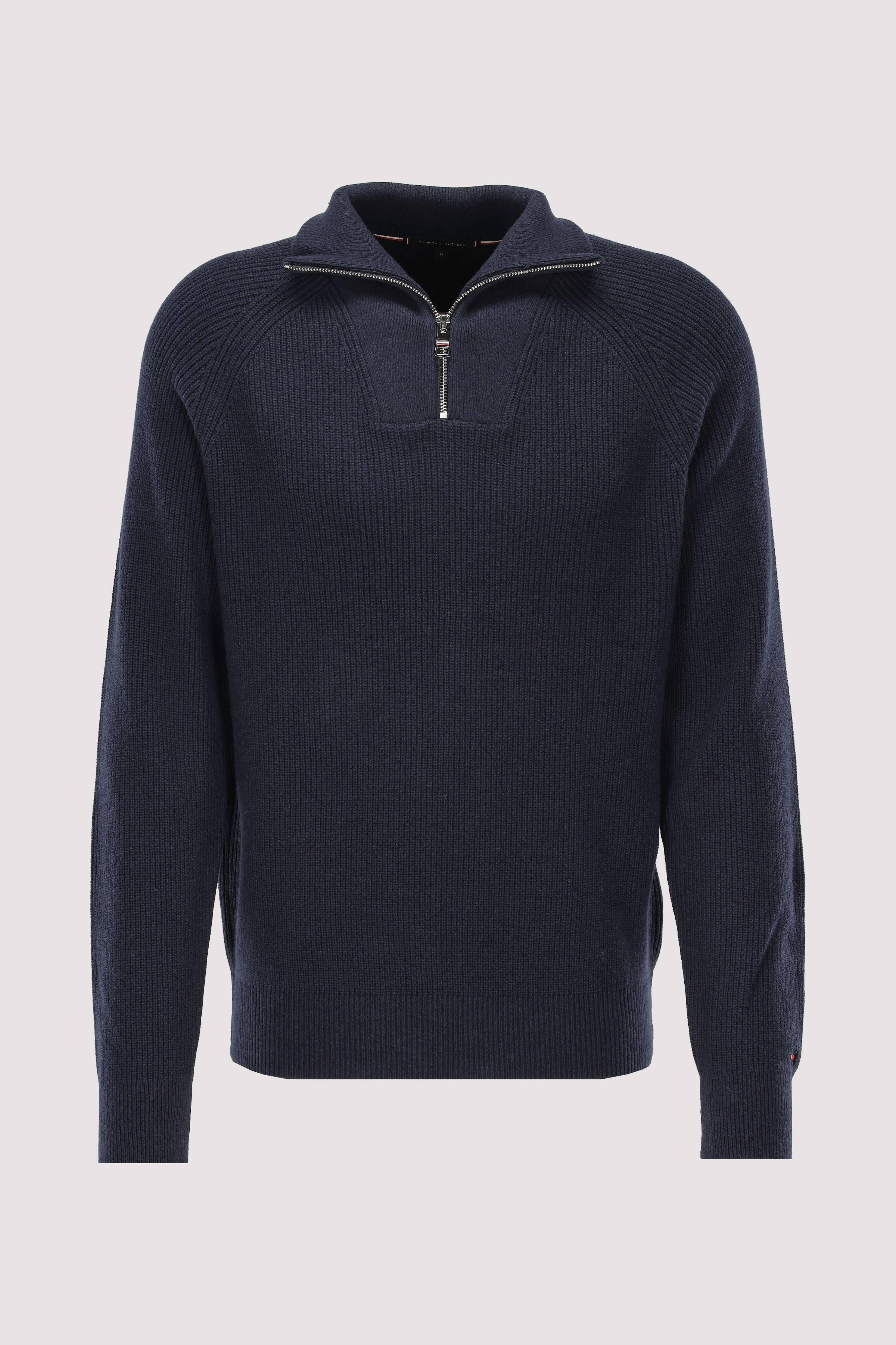 FISHERMAN RIB ZIP MOCK