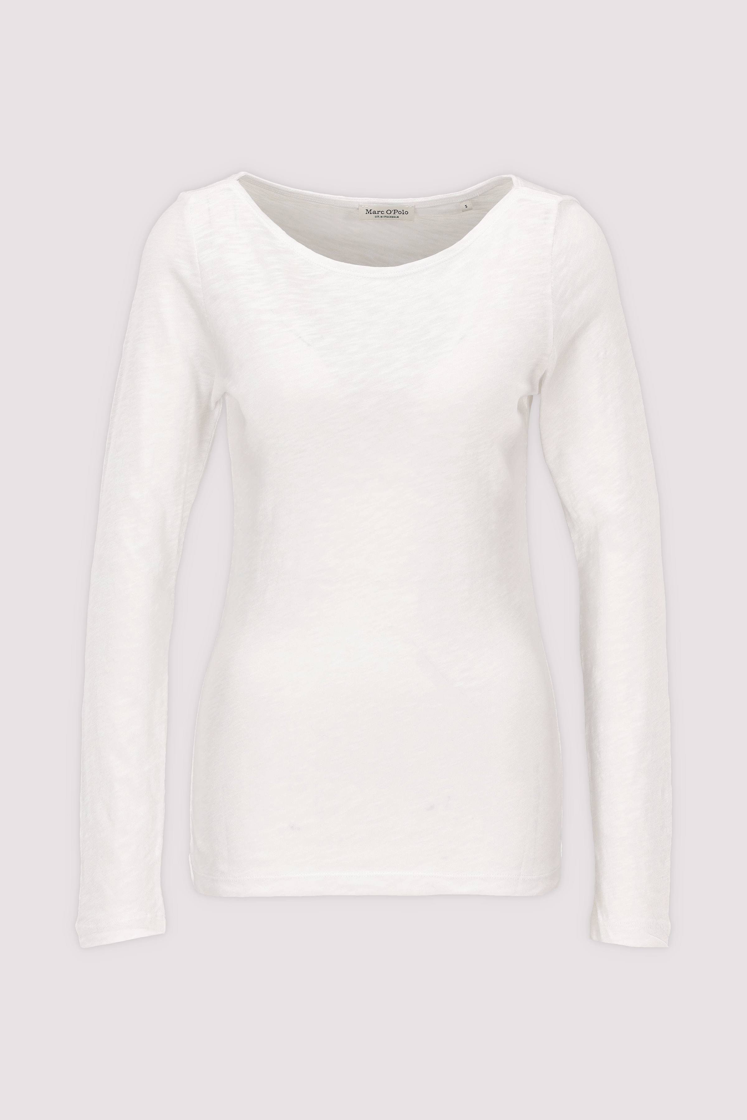 Weißes Damen Longsleeve aus Baumwolle