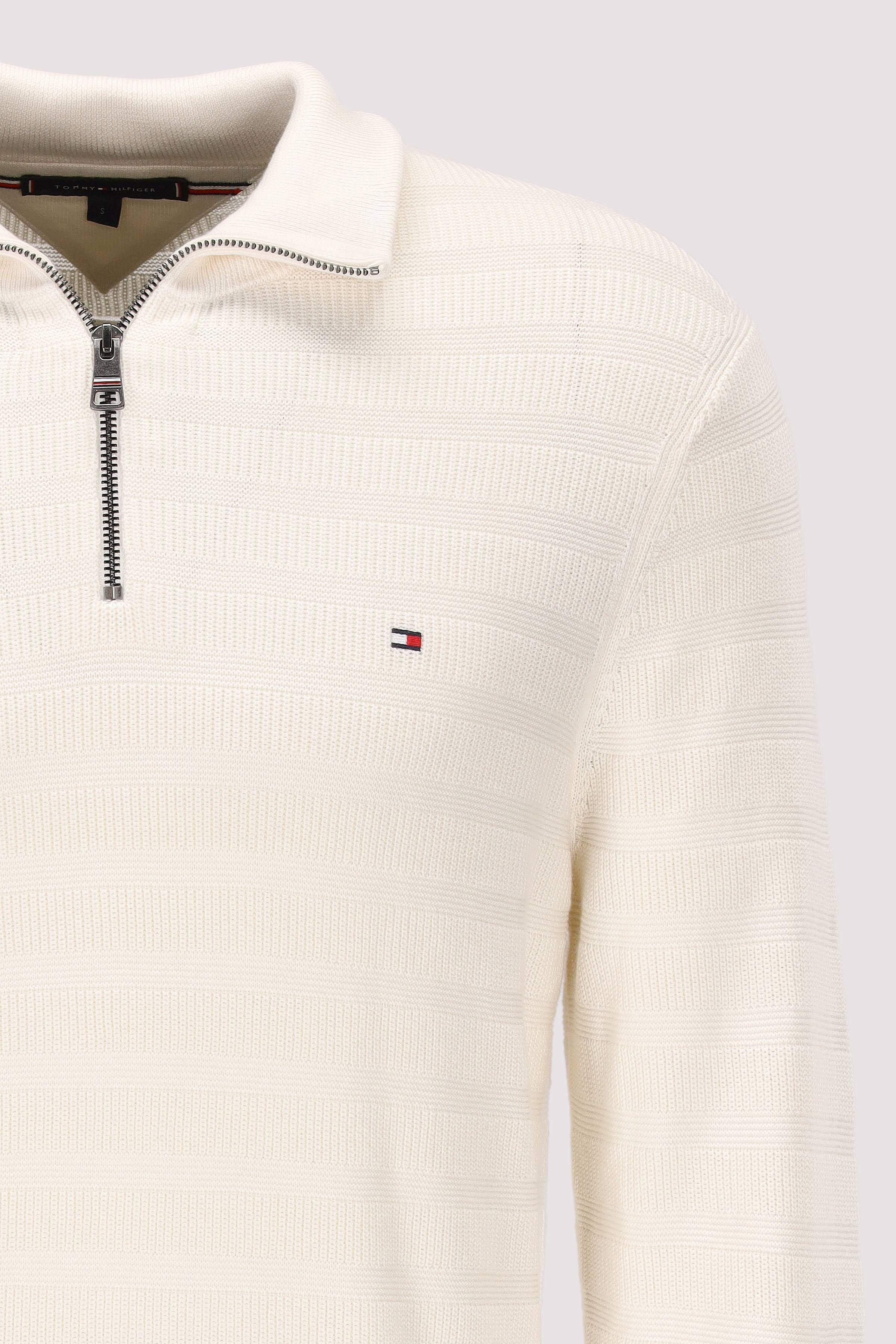 Tommy Hilfiger - STRIPE STRUCTURE ZIP MOCK