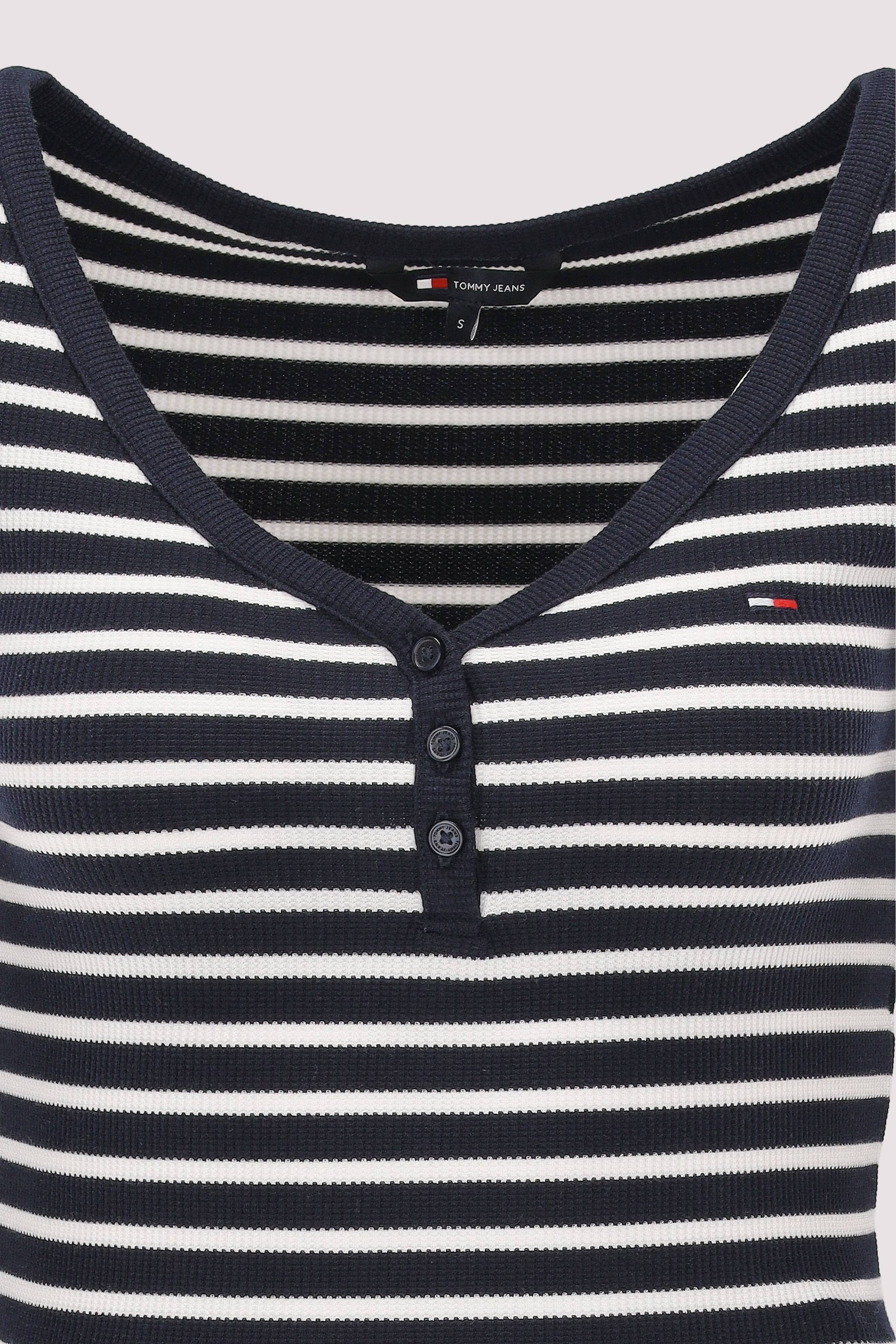 Tommy Jeans - TJW SLIM HENLEY WAFFLE SS
