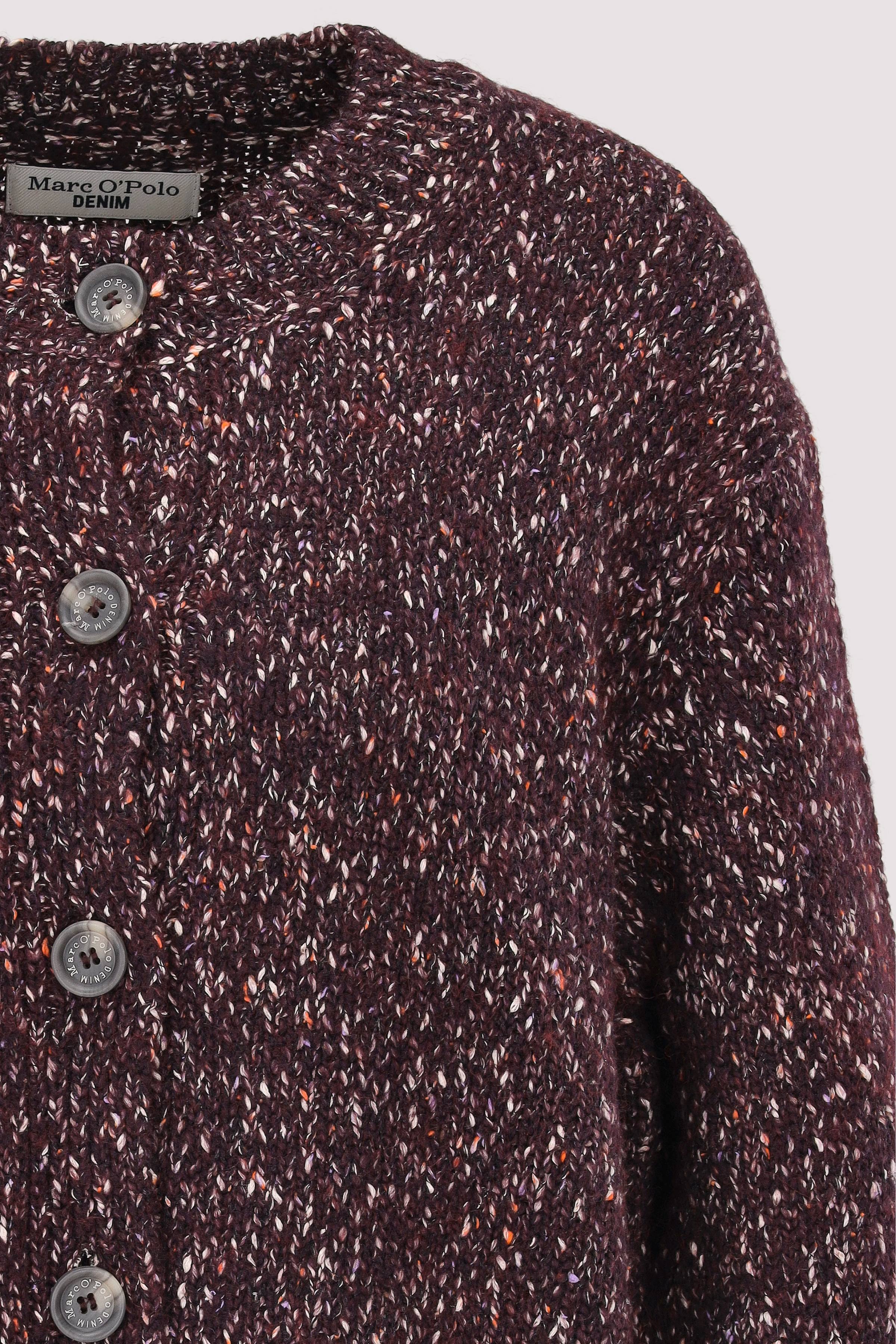 Marc O'Polo Denim - Marc O'Polo Kurze Strickjacke Mahagoni