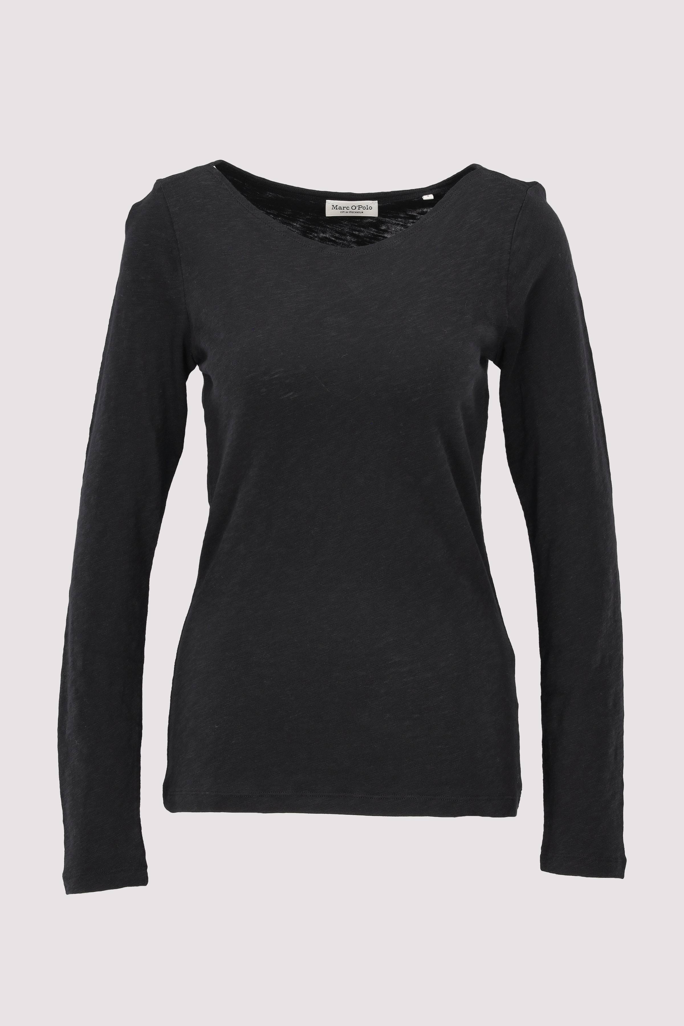 T-shirt, long sleeve, boat nec