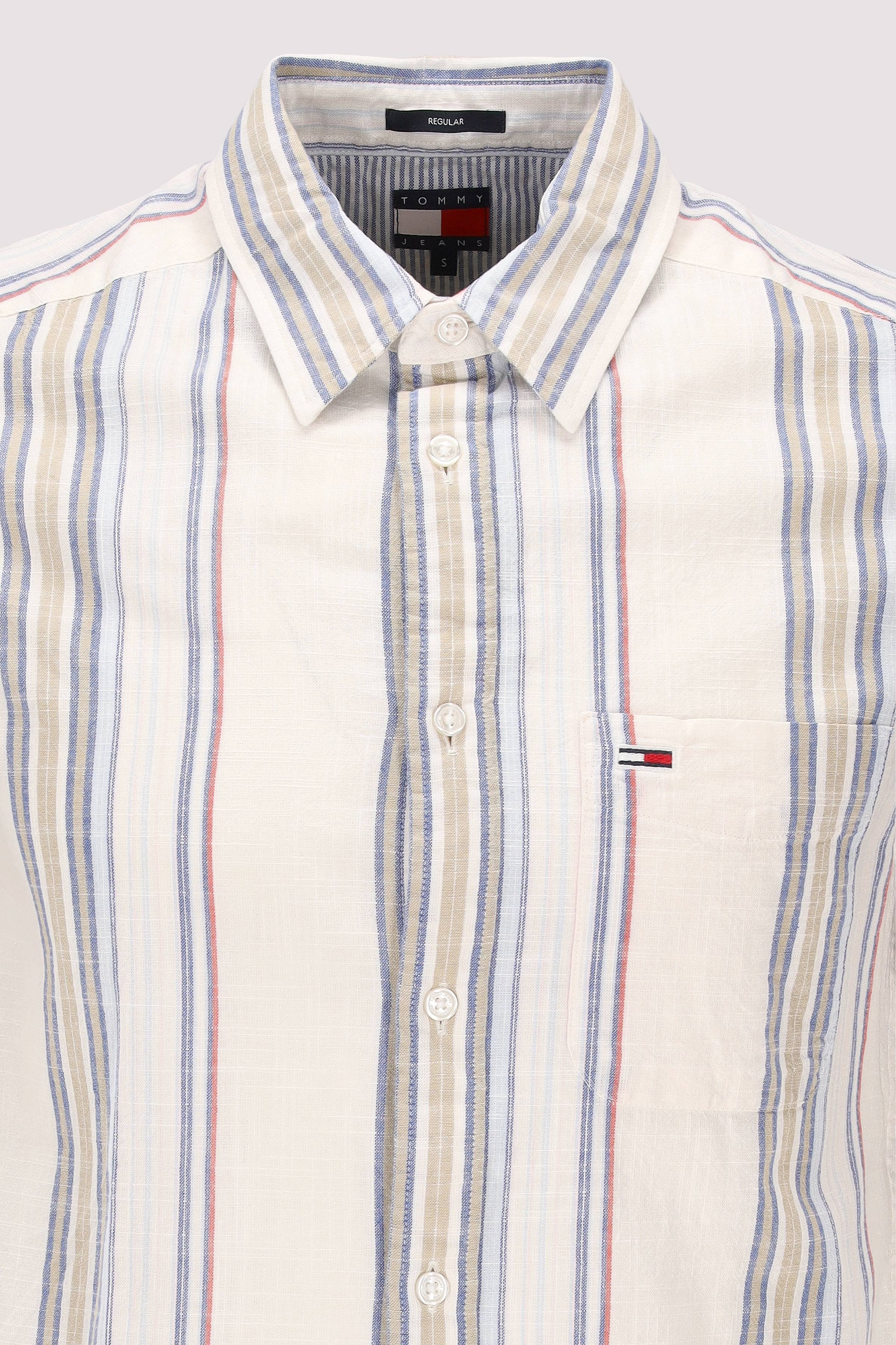 Tommy Jeans - TJM REG SLUB STRIPE SS SHIRT E Tommy Jeans - TJM REG SLUB STRIPE SS SHIRT E