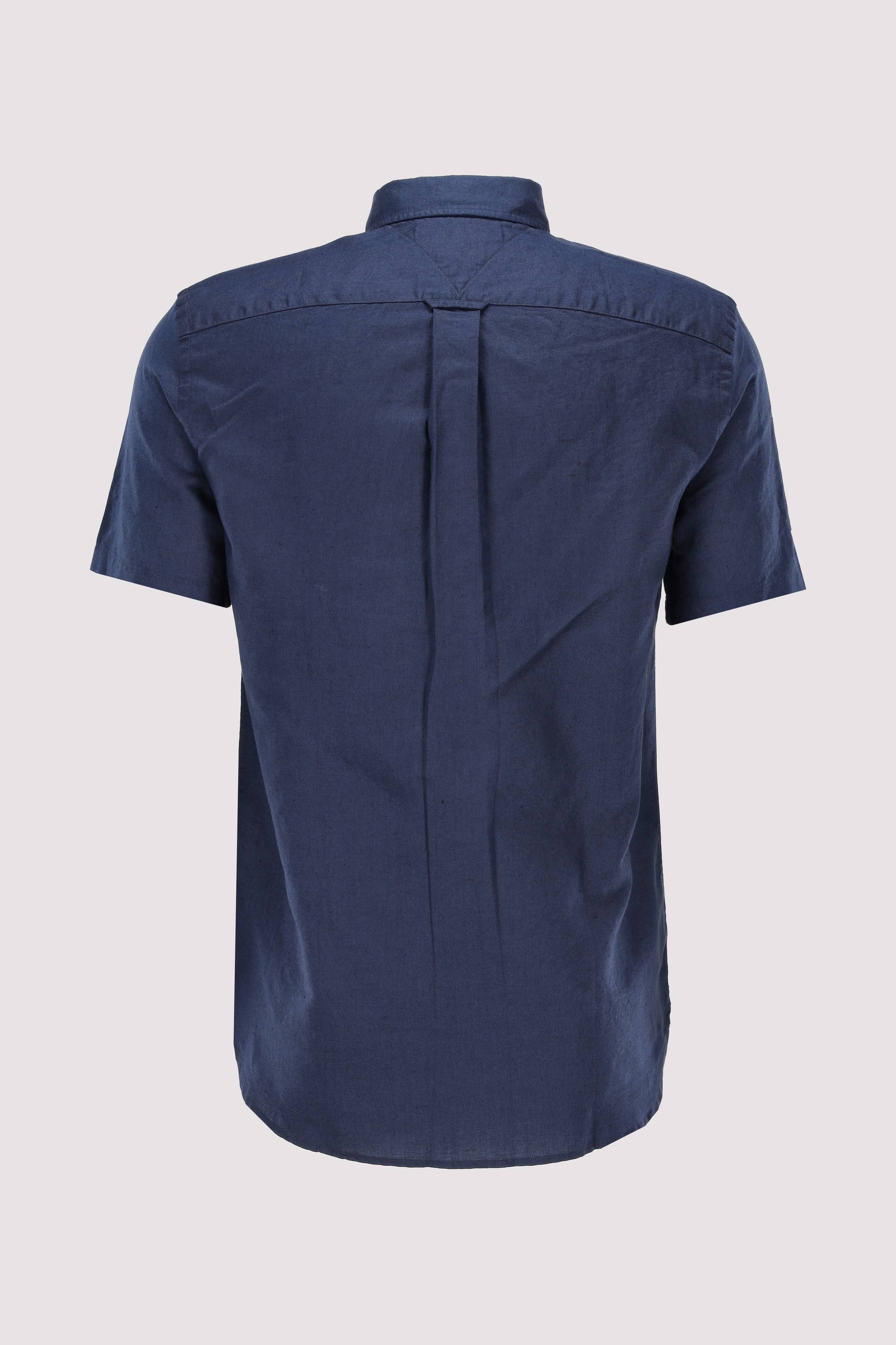 LINEN BLEND SOLID  SS RF SHIRT