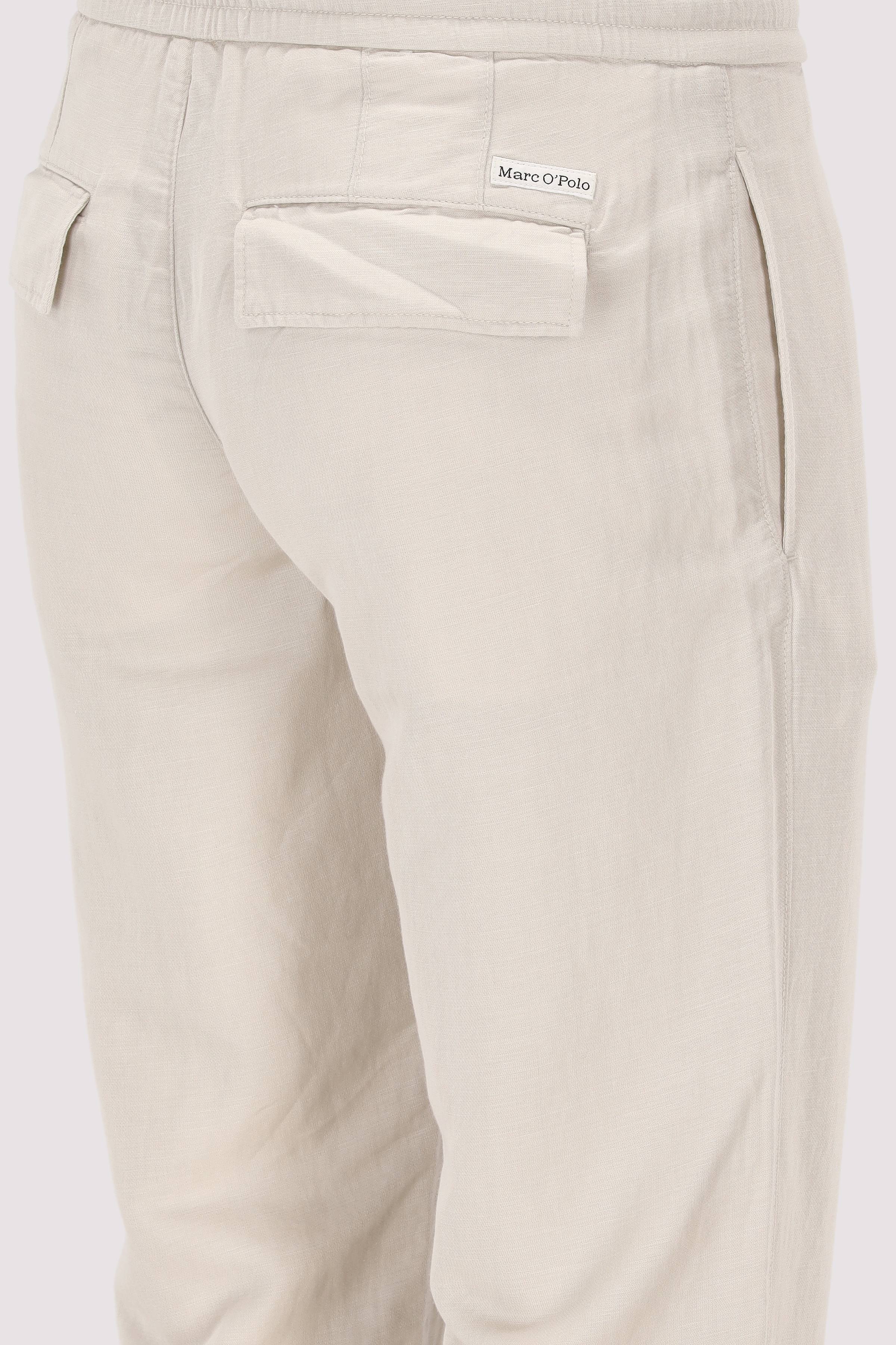 Marc O Polo Casual - Marc O'Polo Herren Leinen-Shorts Grau
