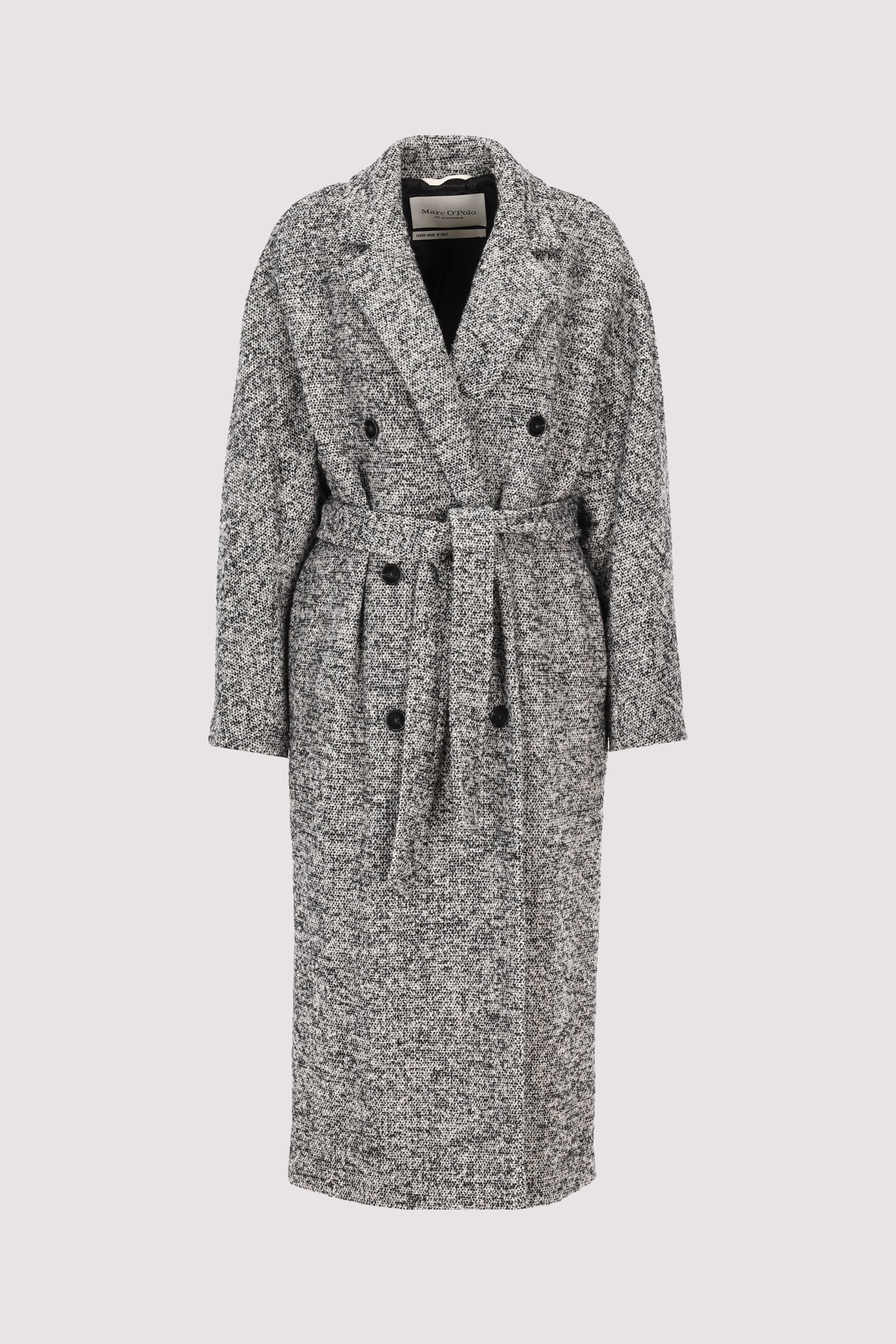 Wool coat, belted, double brea