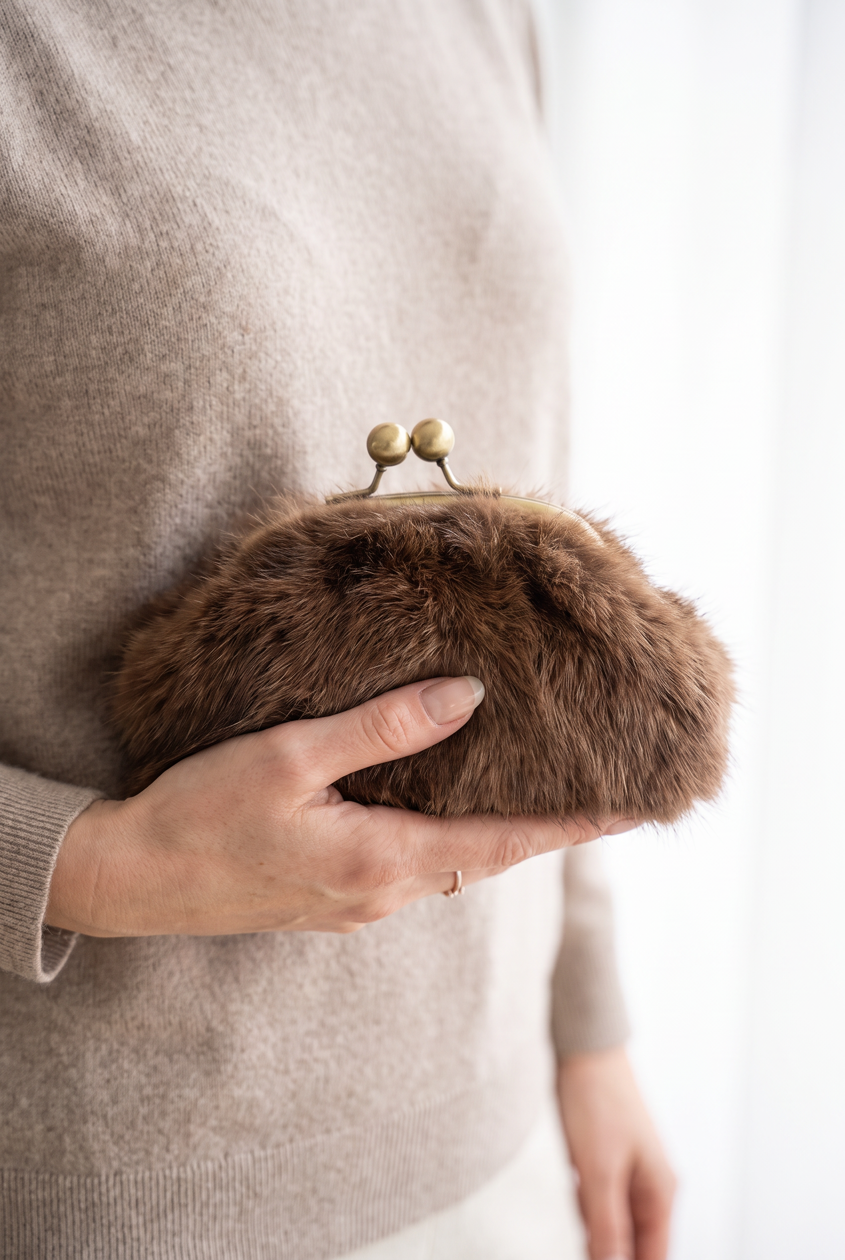 Crazy Lou - Braune Clutch von Crazy Lou