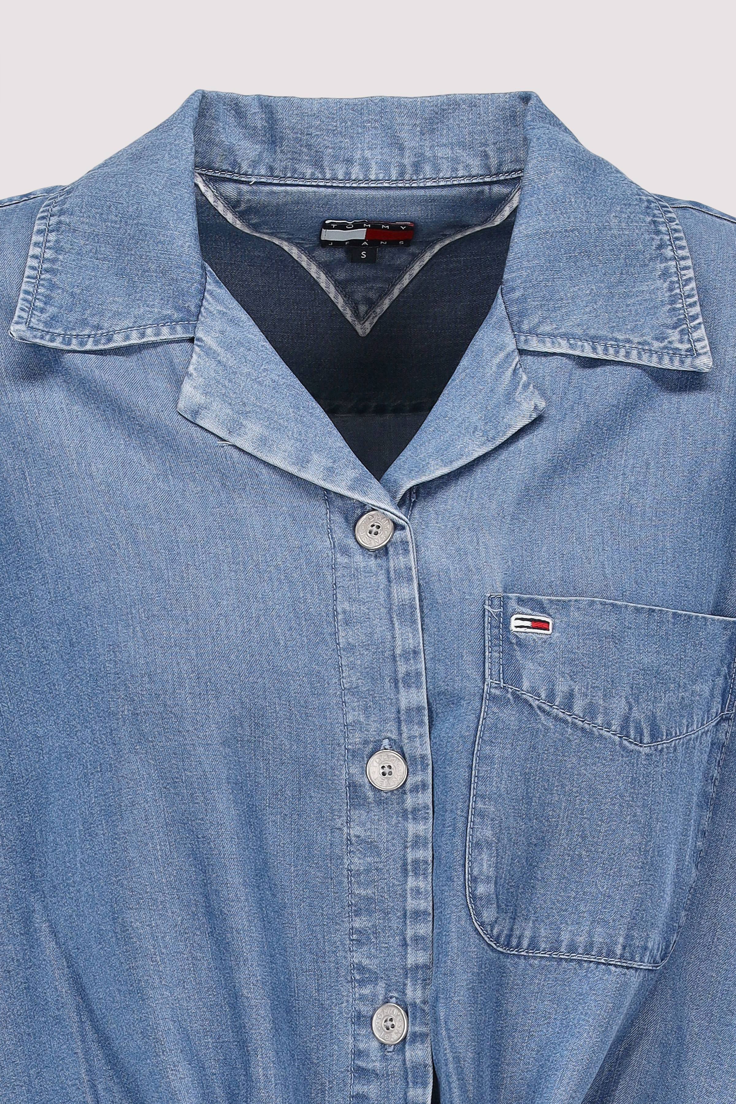 Tommy Jeans - TJW CHAMBRAY TIE SS SHIRT EXT Tommy Jeans - TJW CHAMBRAY TIE SS SHIRT EXT