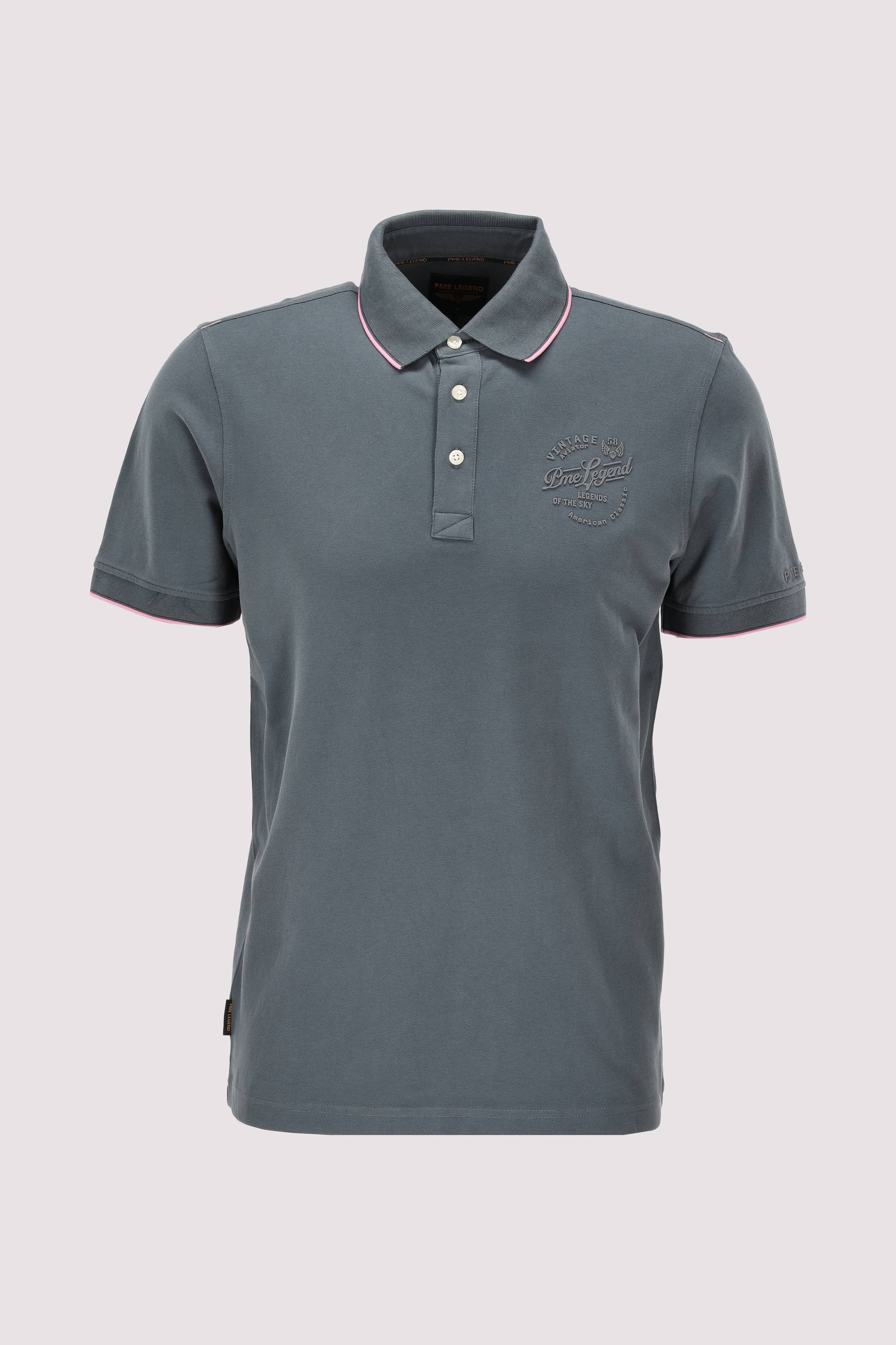 Short sleeve polo stretch piqu