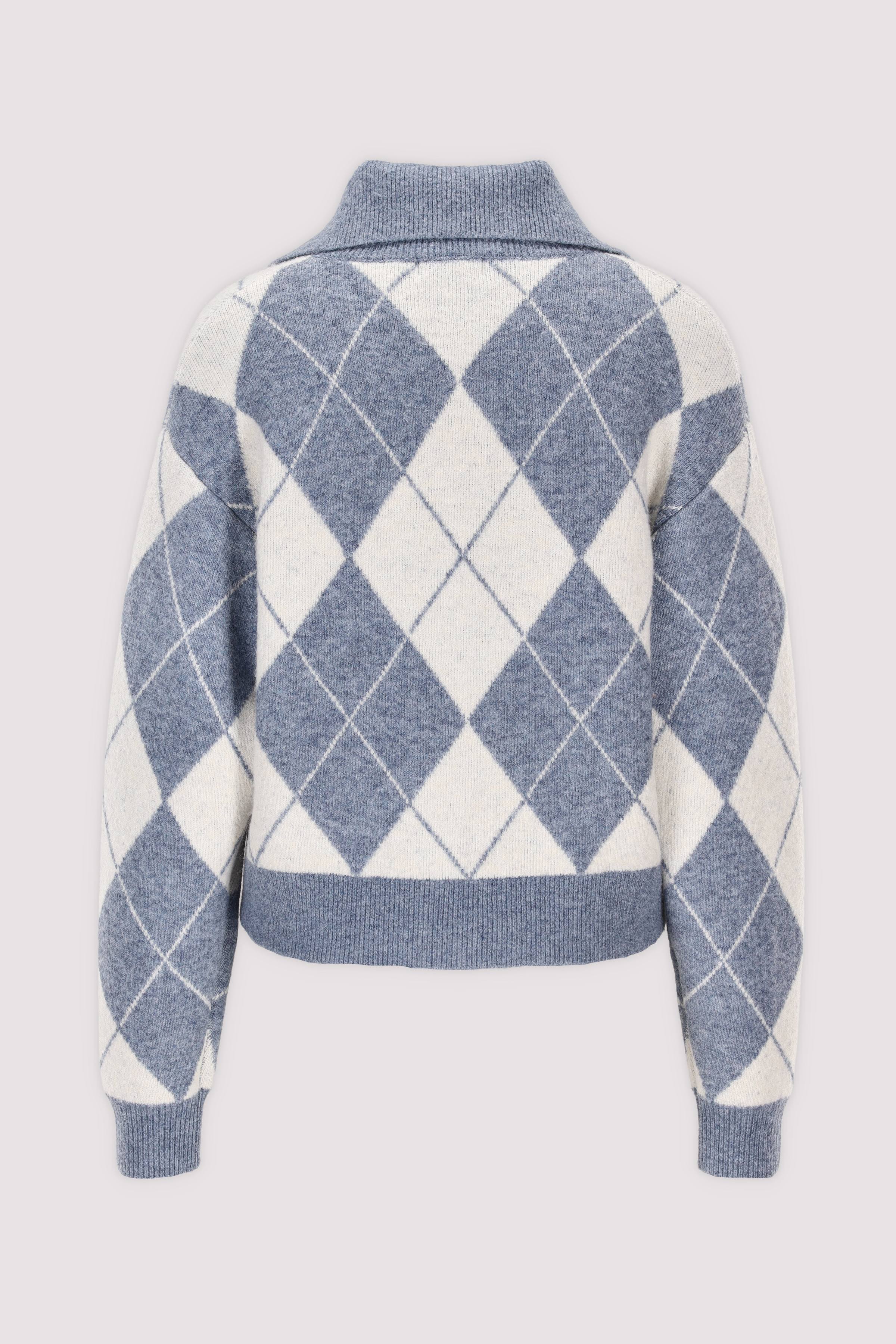 Penn&Ink Cardigan elegant blau ecru