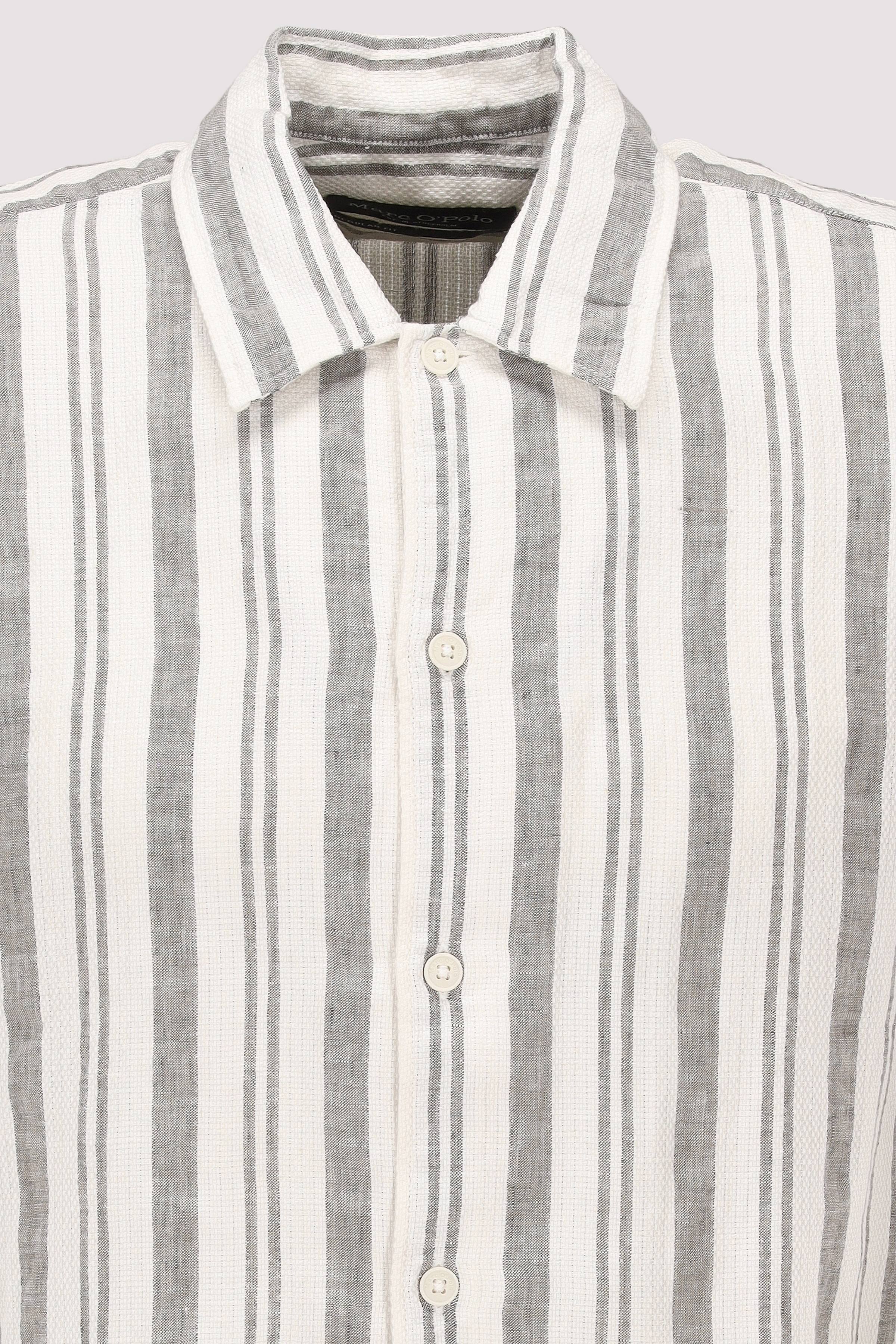 Marc O Polo Casual - Marc O'Polo Hemd Grau Leinenmix