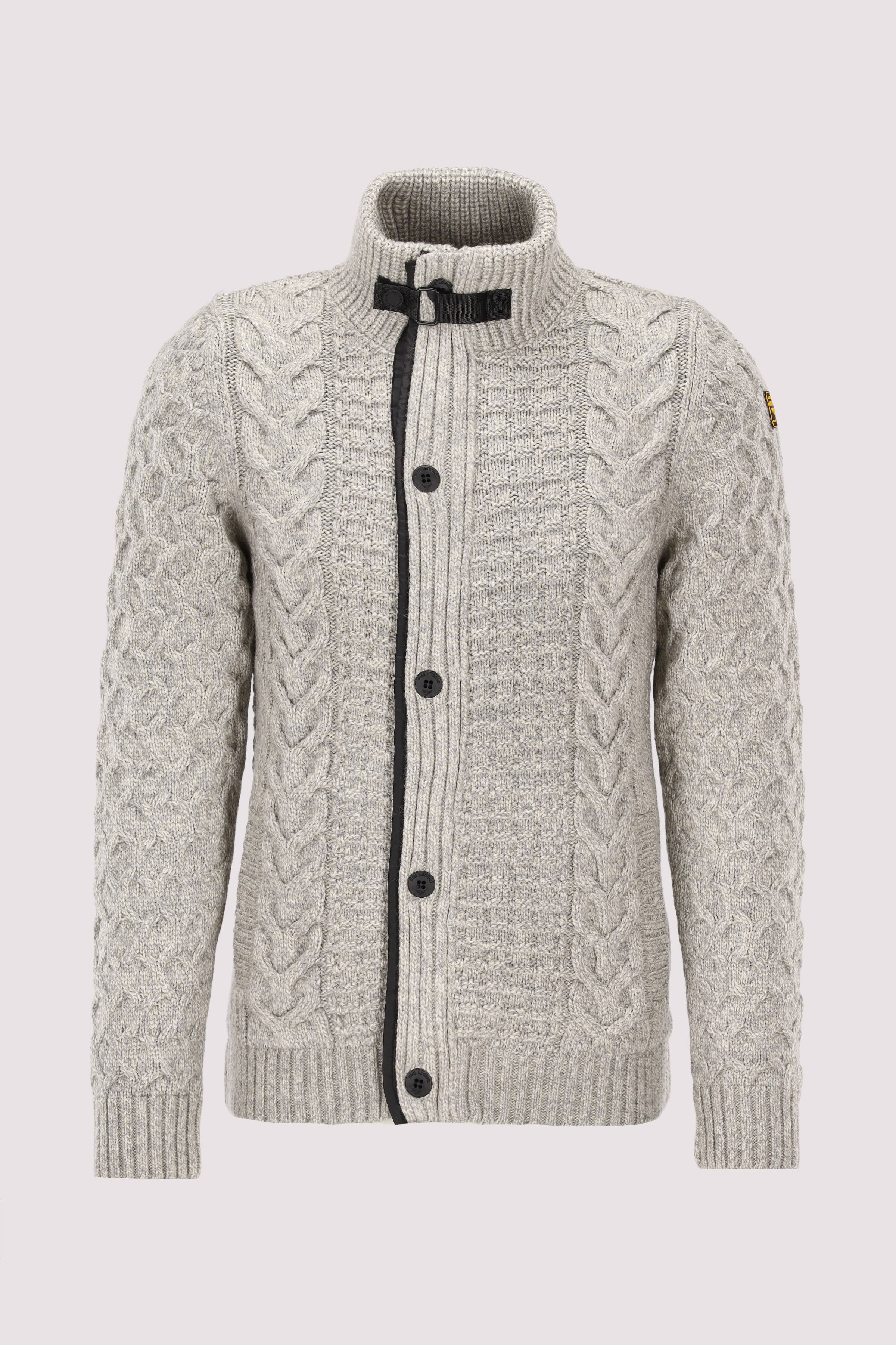 Zip jacket heavy knit mixed ya