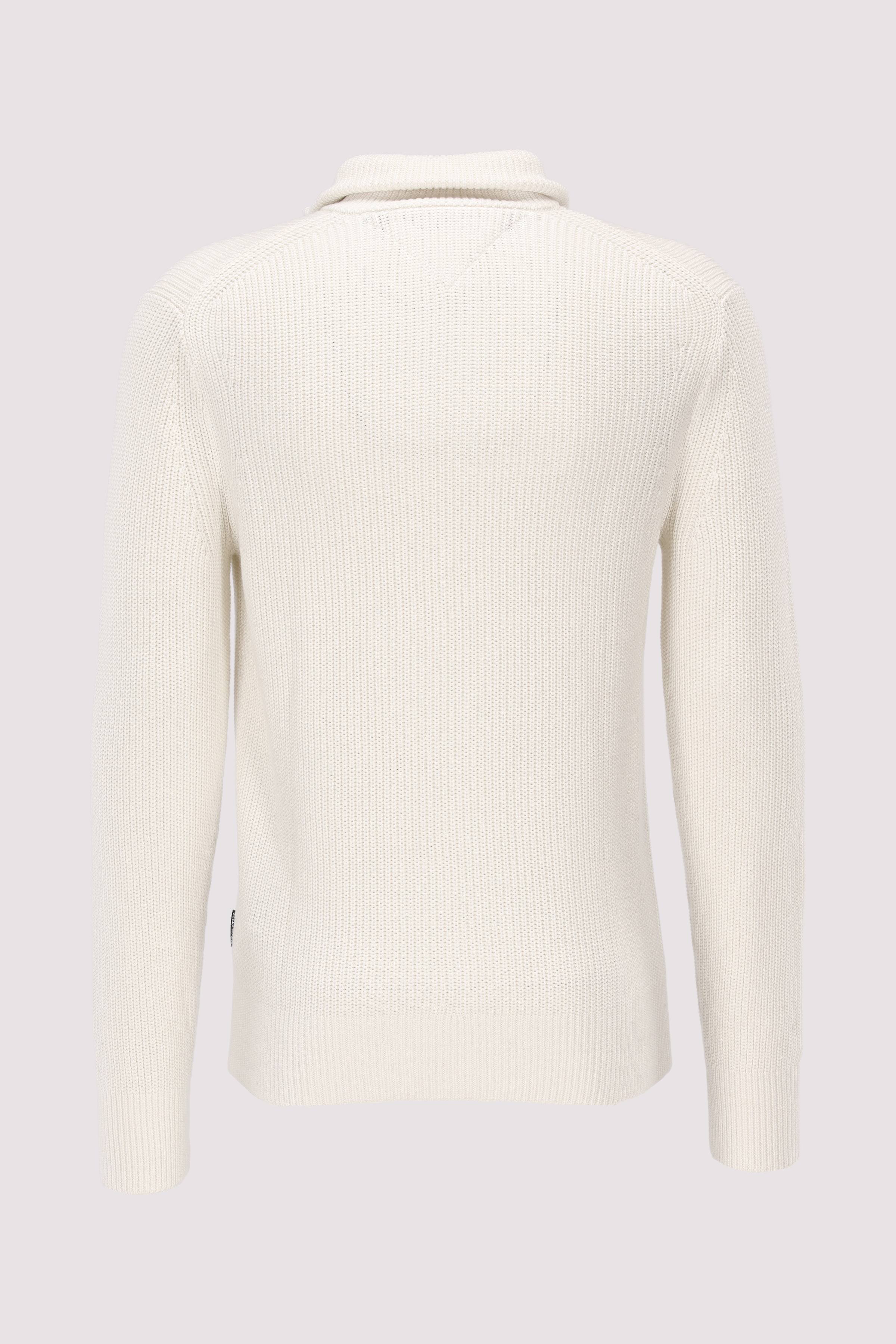 RIB COTTON ZIP MOCK | White | XXL | 8720637373750