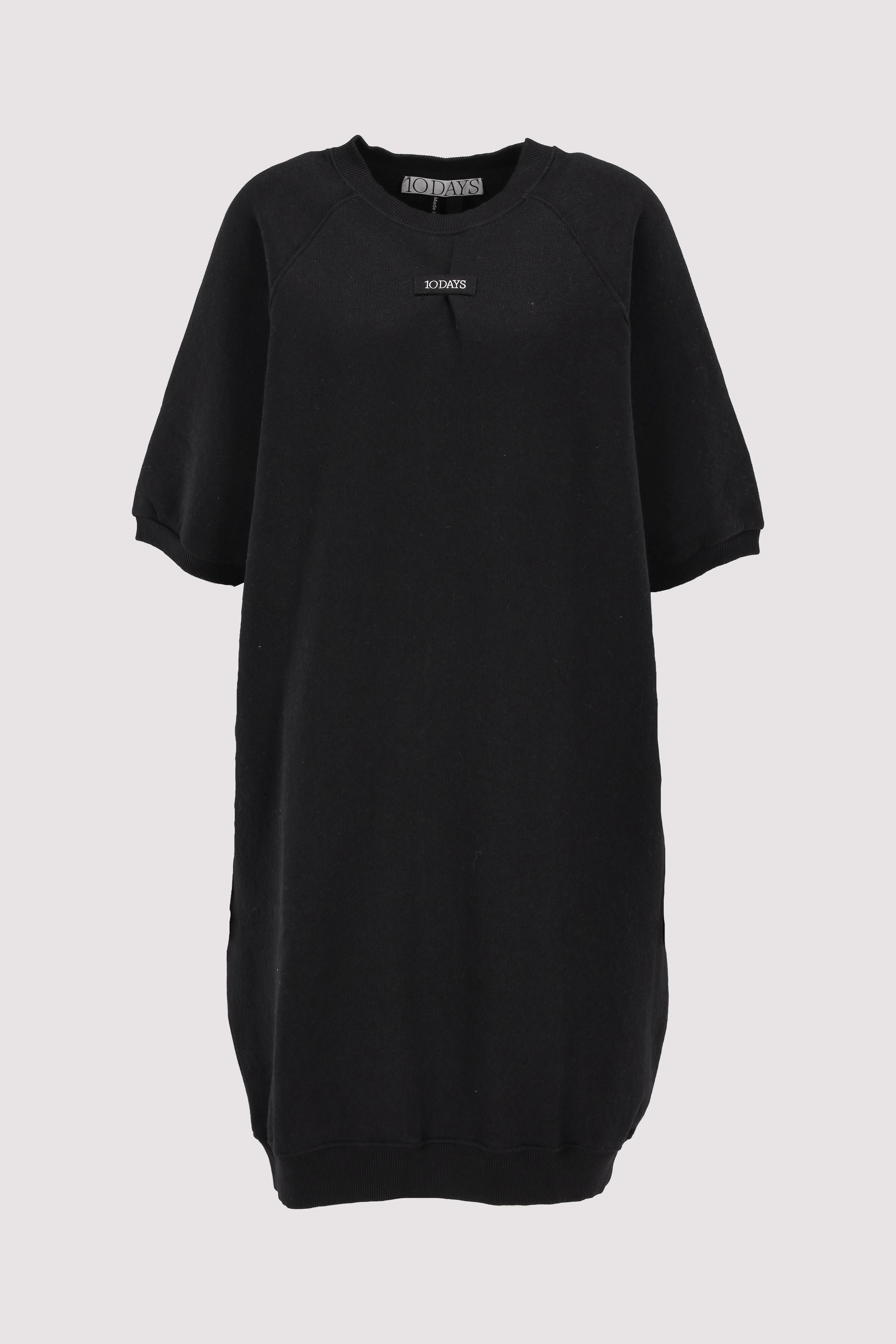 Black short sleeve t shirt dress shop