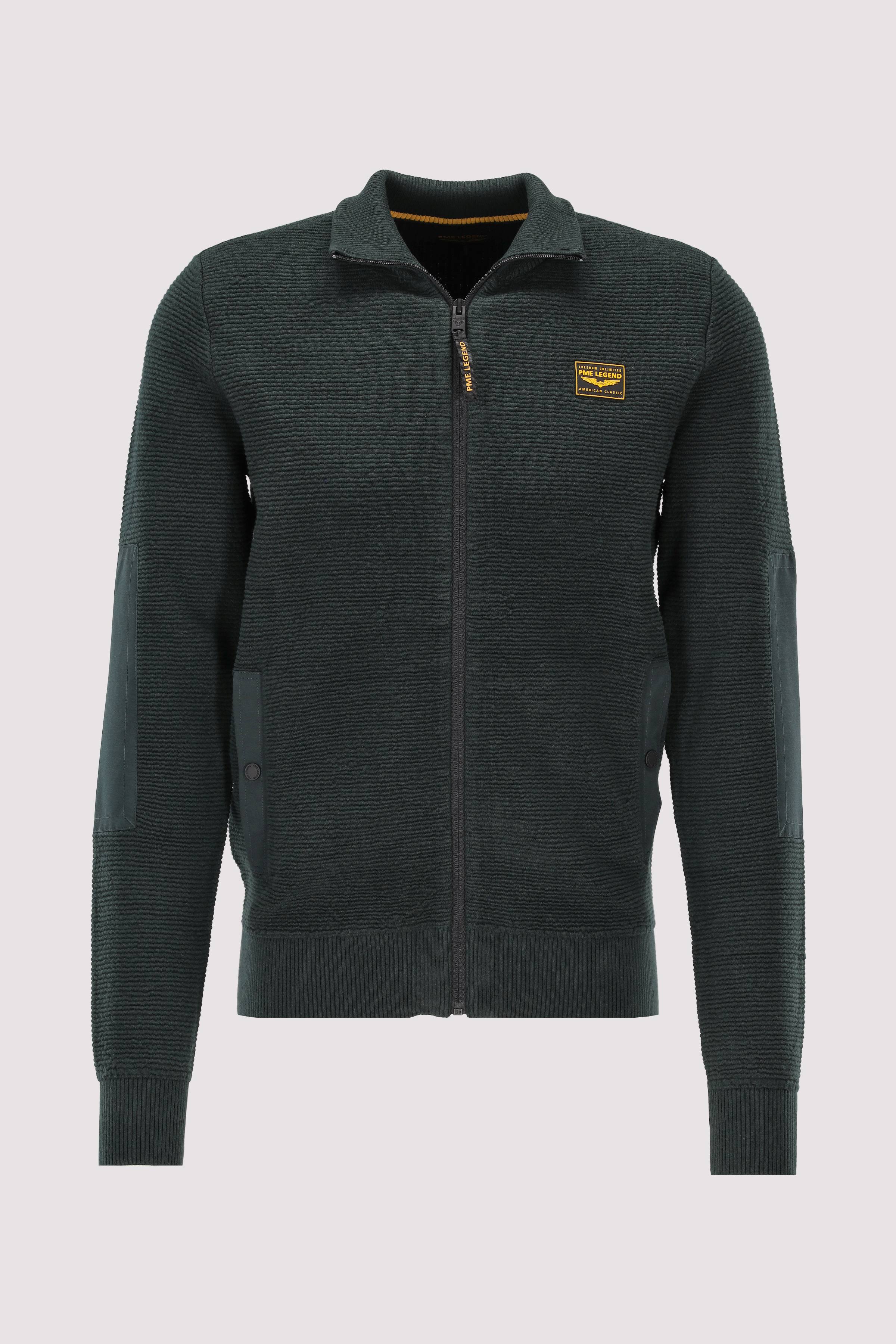 Zip jacket texture yarn