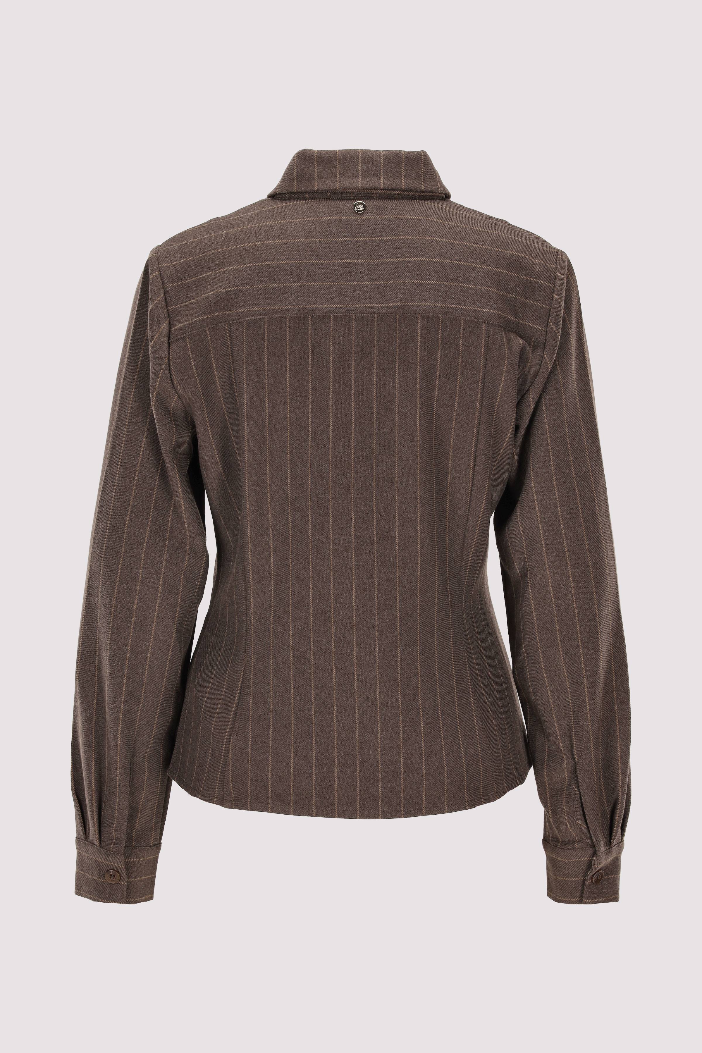 MosMosh braune Langarmbluse elegant