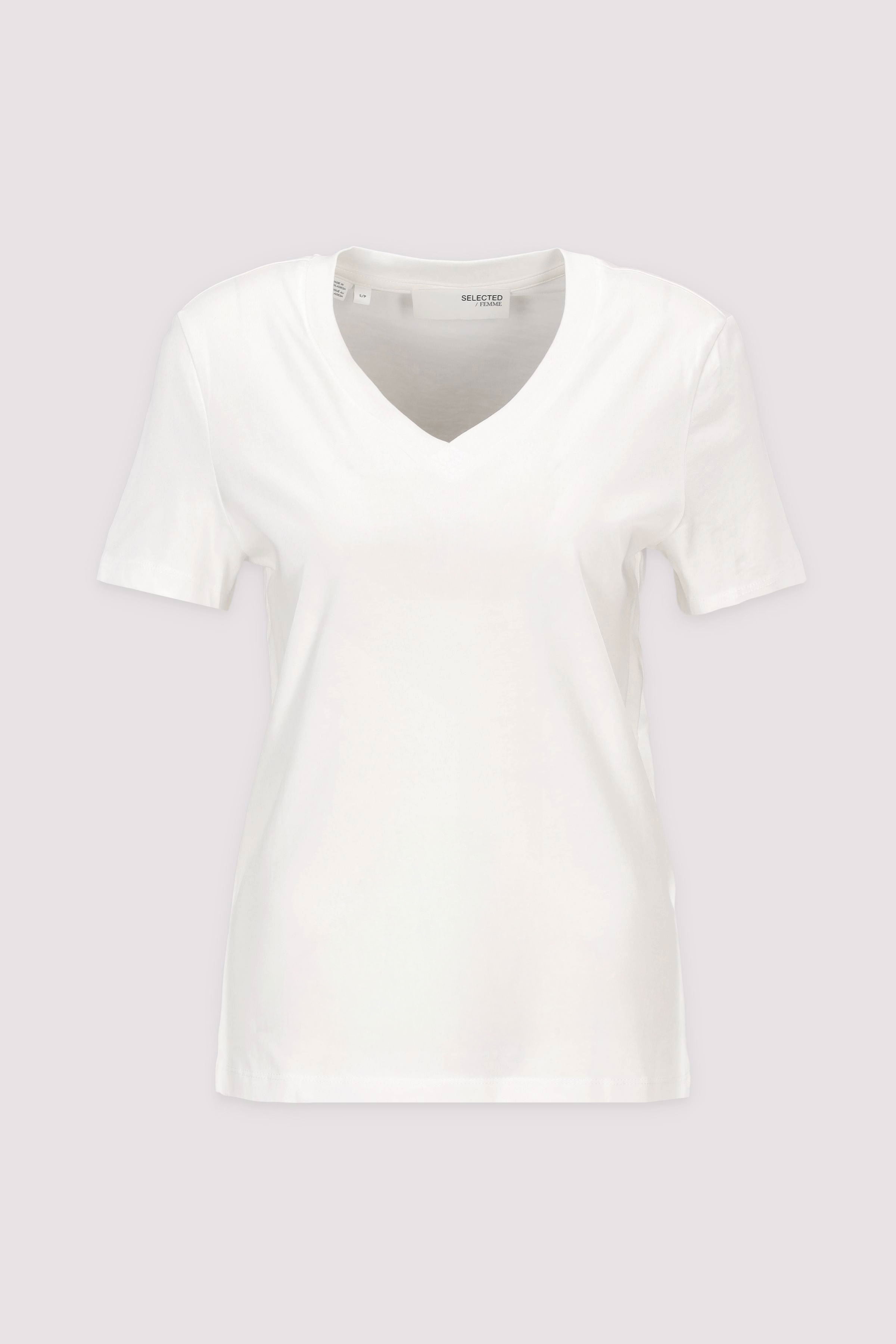 SLFESSENTIAL SS V-NECK TEE NOO