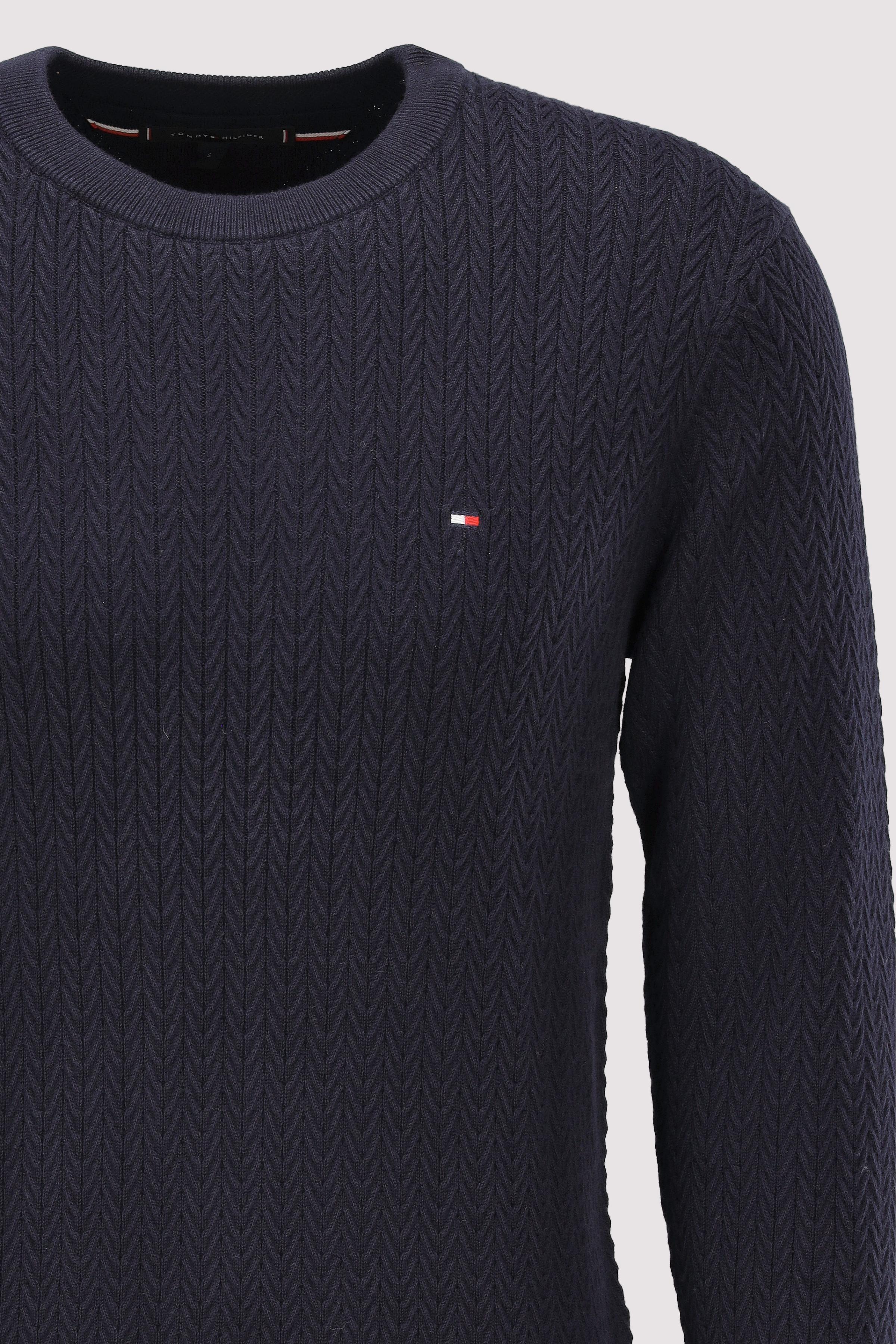 Tommy Hilfiger - HERRINGBONE STRUCTURE C NK