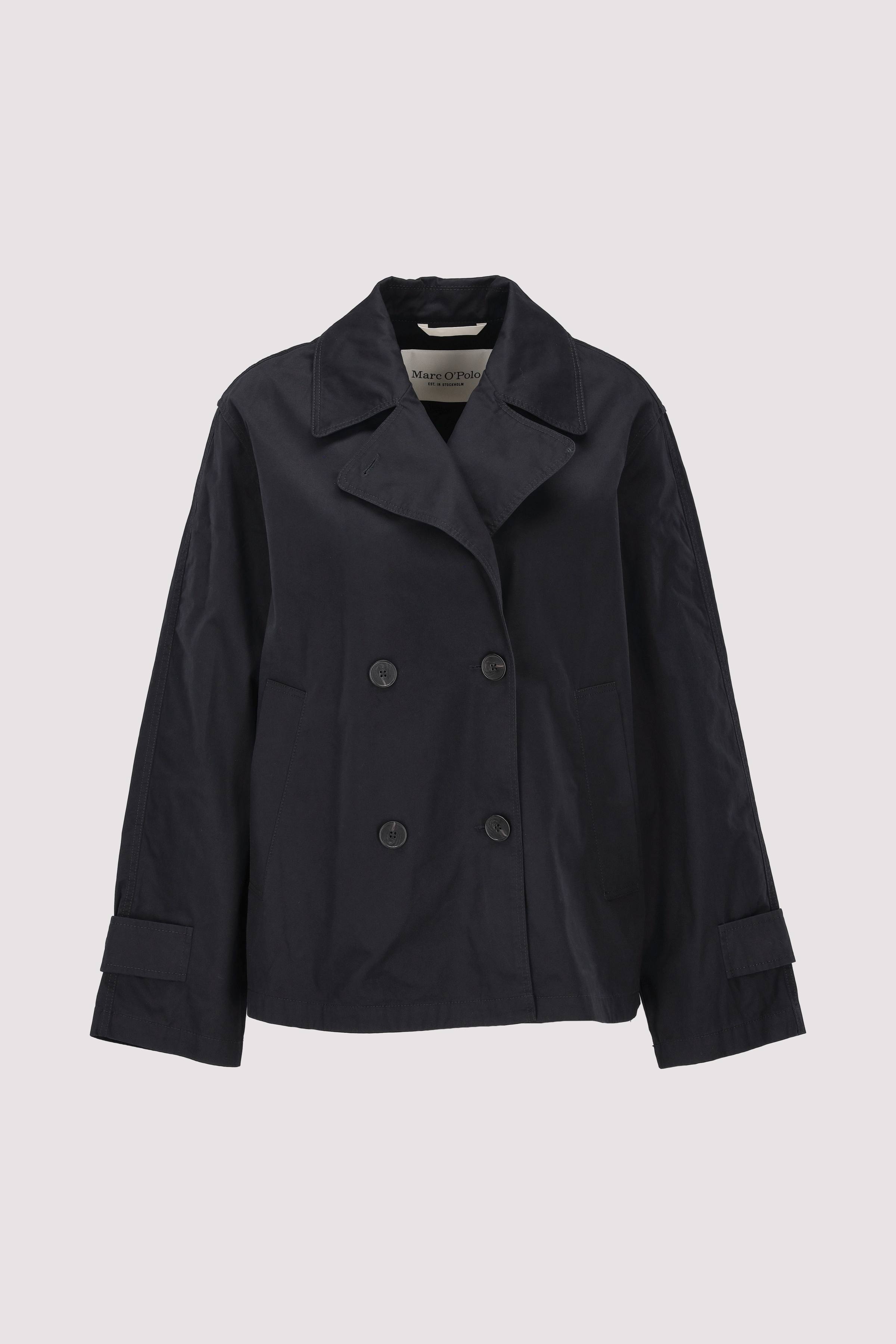 Cotton caban, lapel collar, we