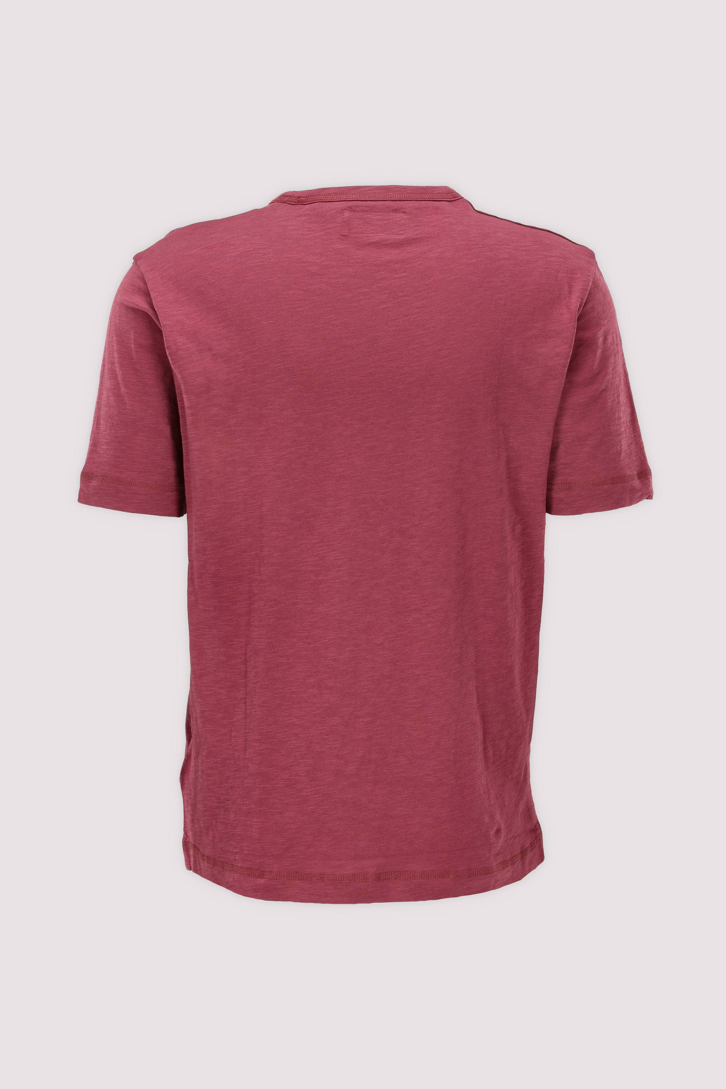 Kurzarm-T-Shirt Acai Rot aus Baumwolle