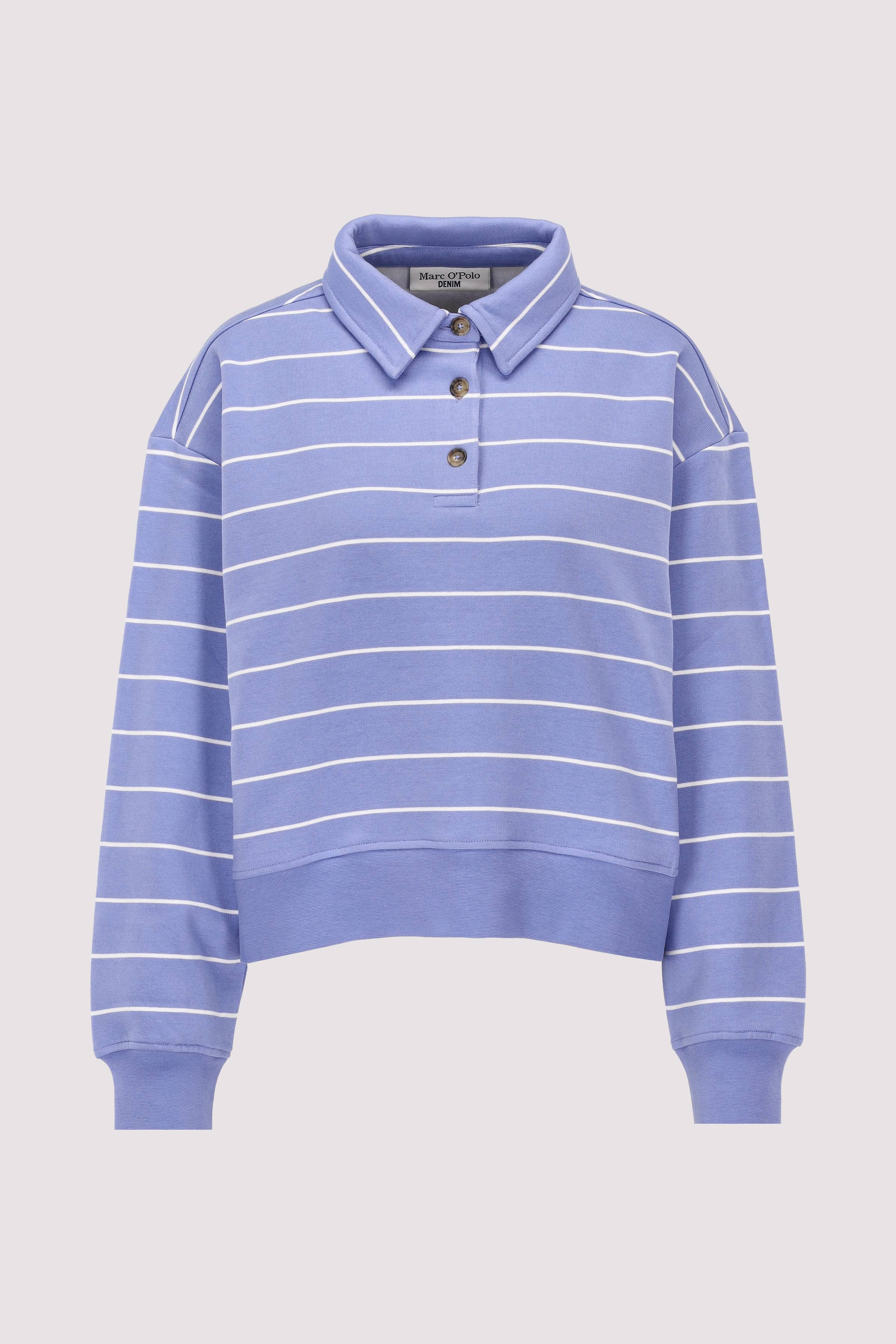 Polo Sweatshirt,, LSL, YD Stri