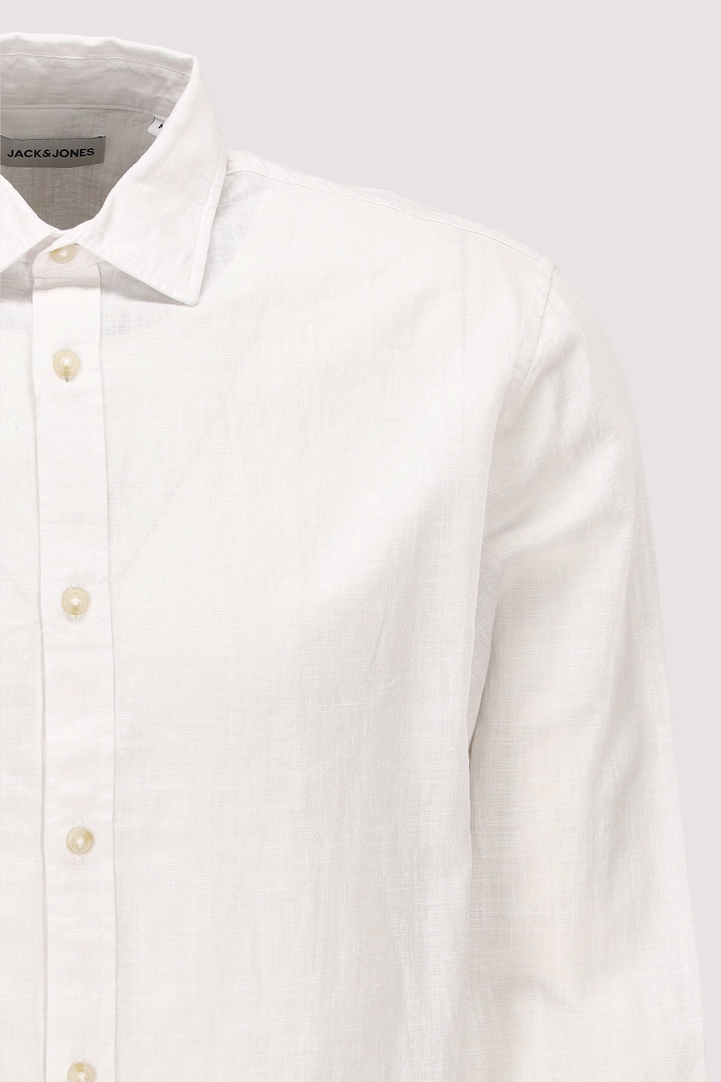 Jack and Jones - Jack and Jones Herren Langarmhemd Weiß