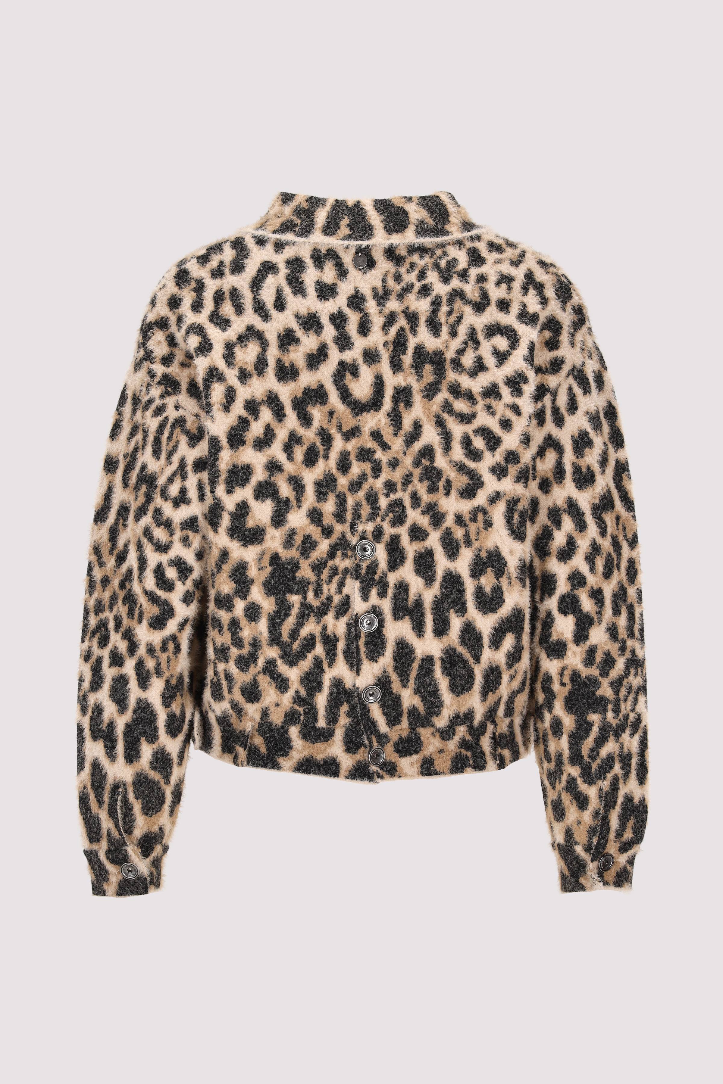 Leichte Jacke im Leo-Print für Alltag
