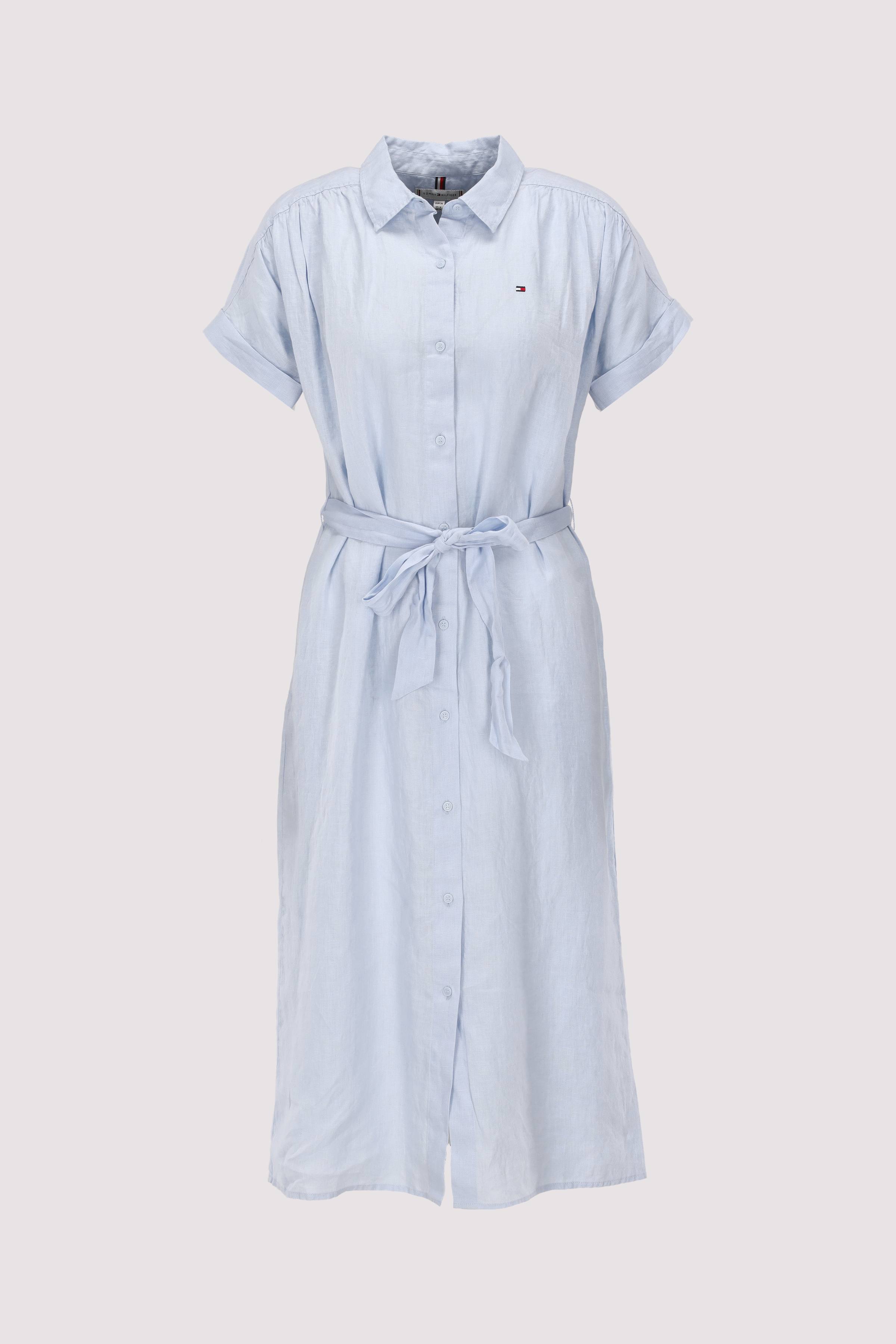 Tommy Hilfiger - ESS LINEN S/S MIDI SHIRT DRESS Tommy Hilfiger - ESS LINEN S/S MIDI SHIRT DRESS