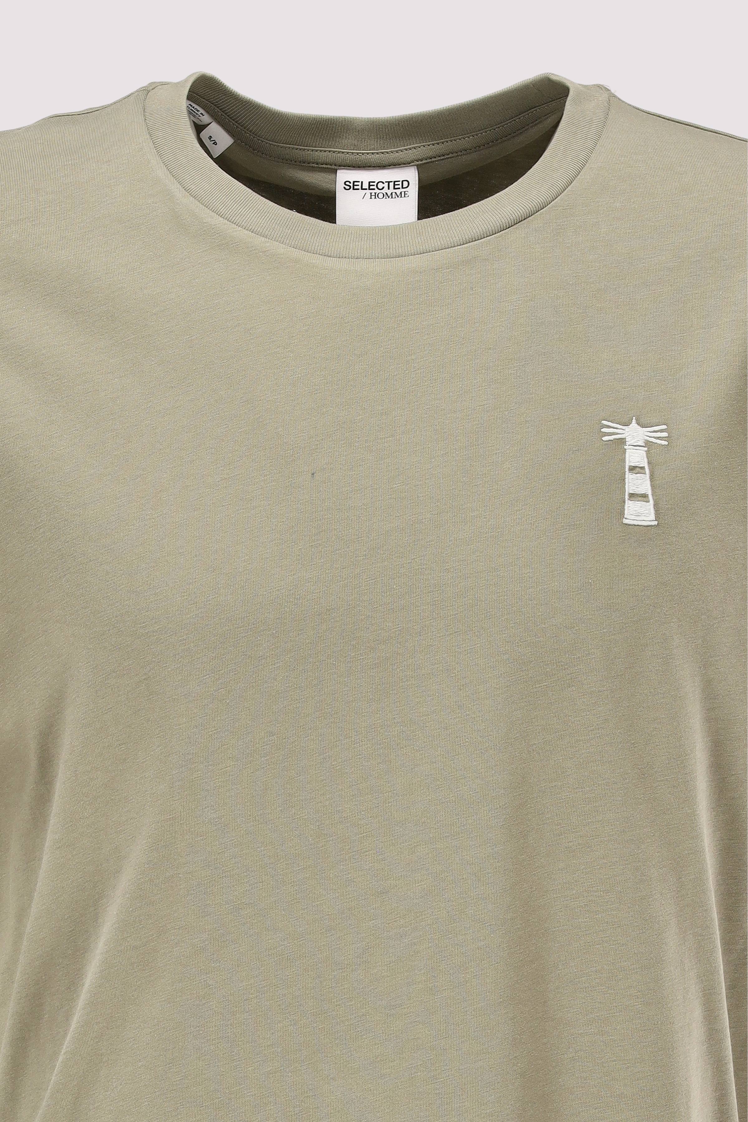 Selected - SLHREG-CLAUS SS EMB TEE EX