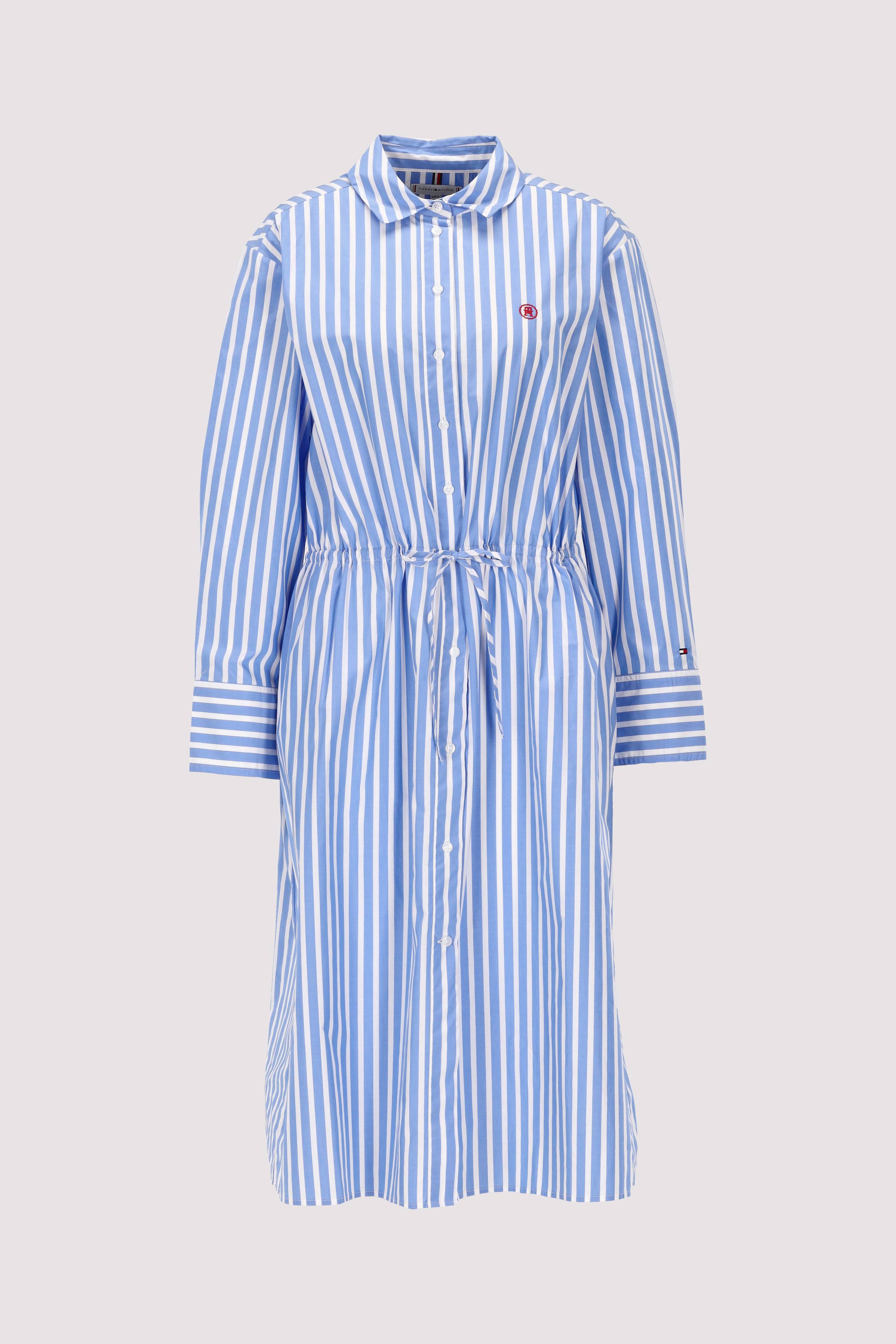 MD BLOUSON LS MIDI SHIRT DRESS