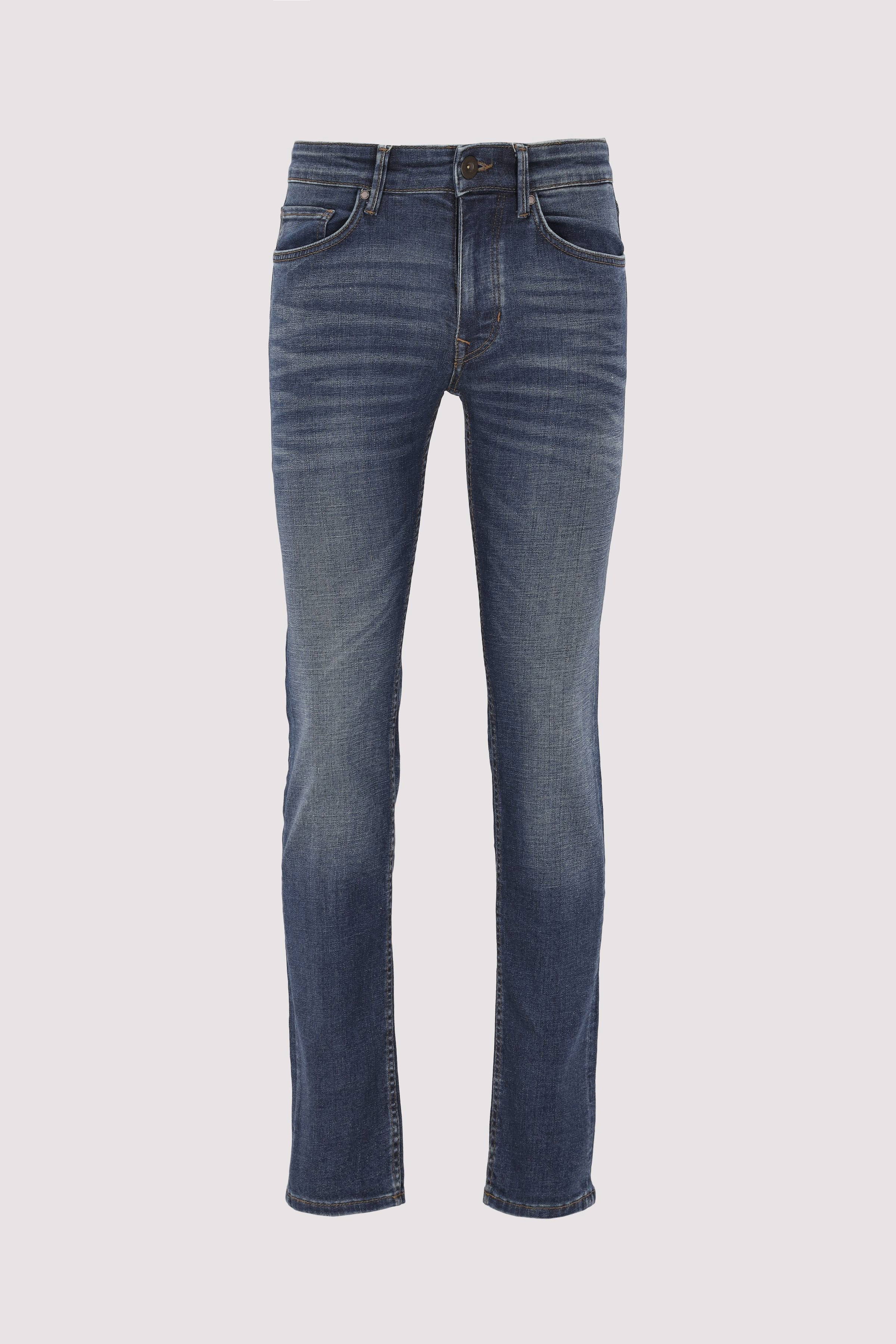 Denim trousers, shaped fit, sh