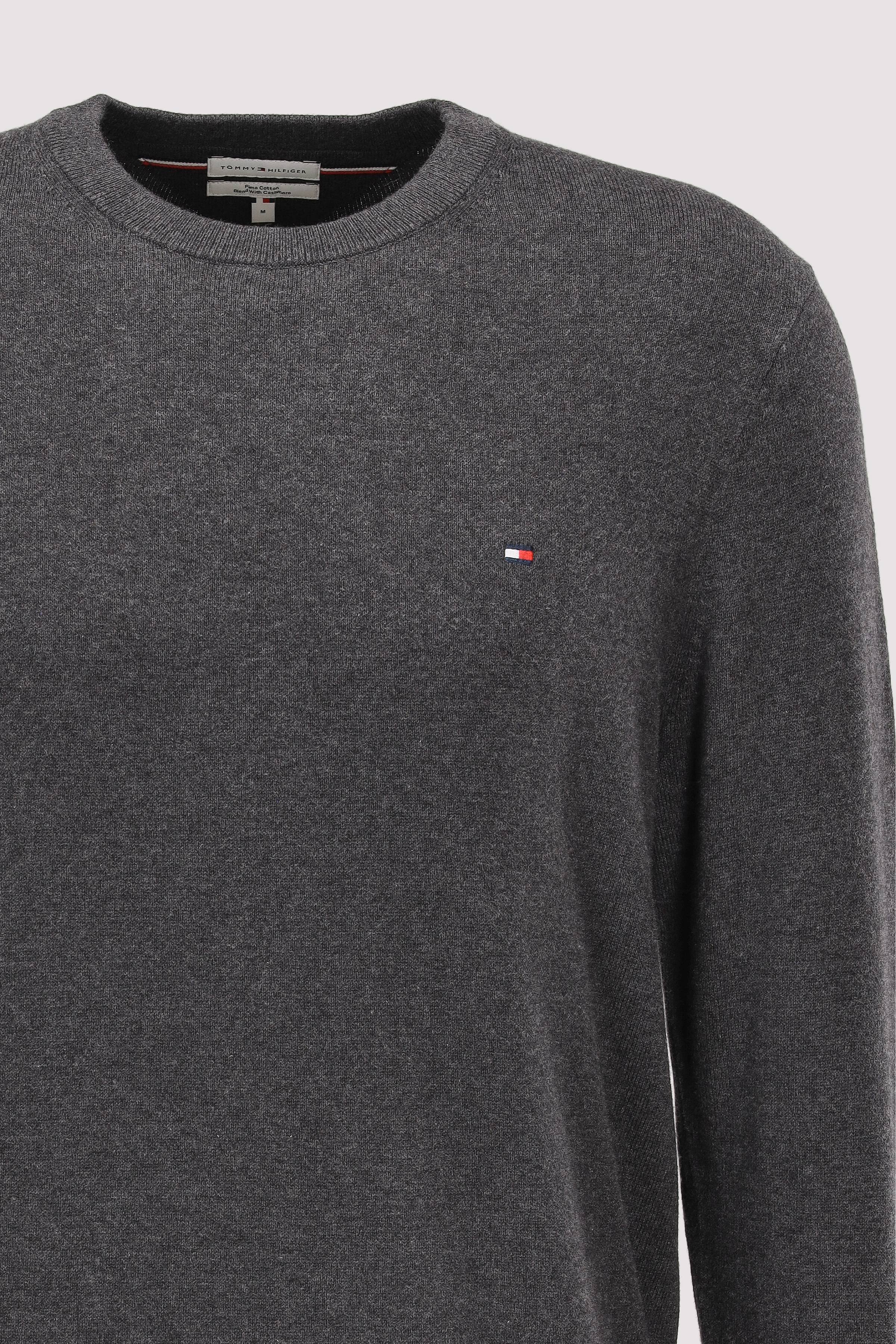 Tommy Hilfiger - Tommy Hilfiger bio-Rundhalspullover grau