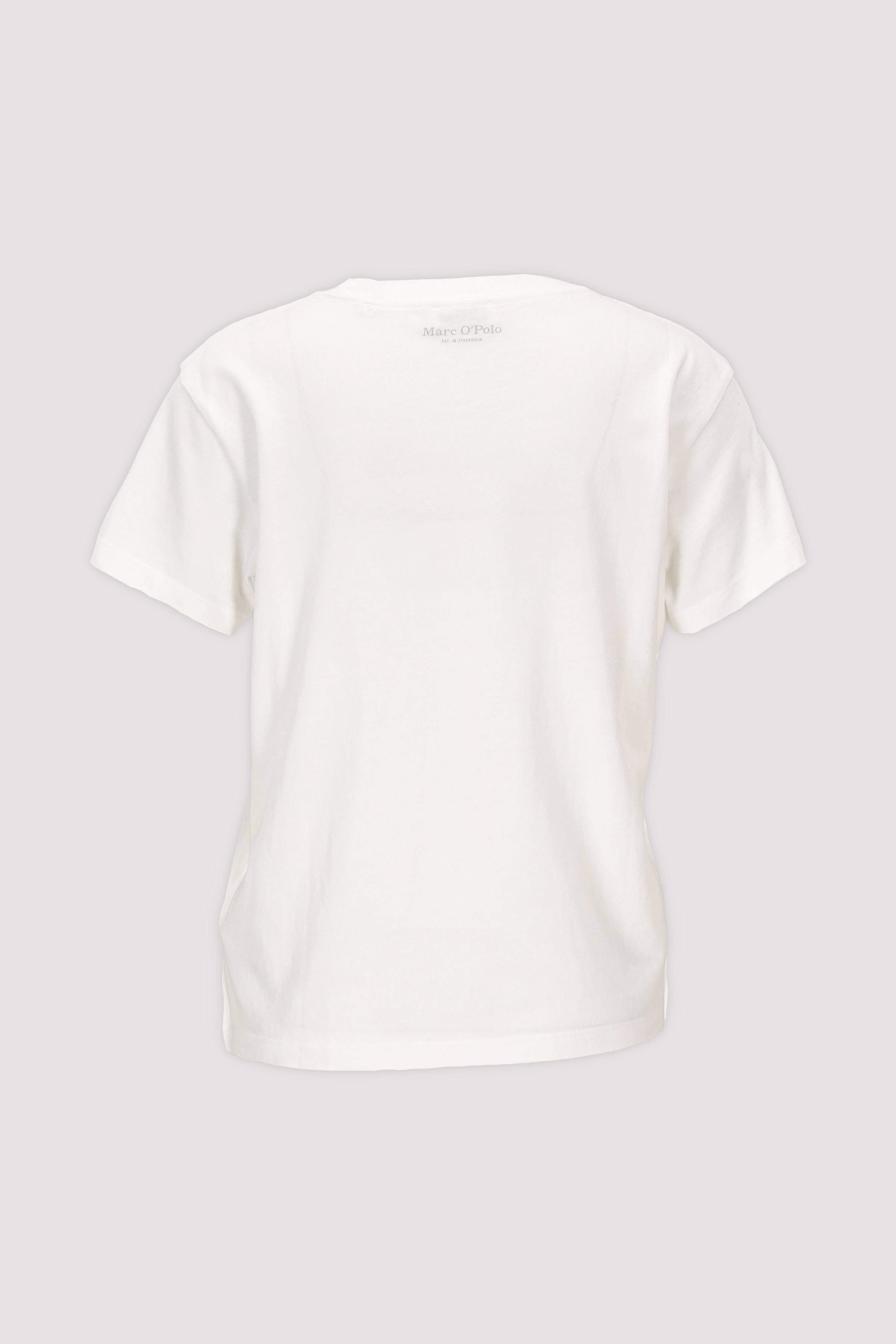 Marc O'Polo Damen T-Shirt Weiß Baumwolle