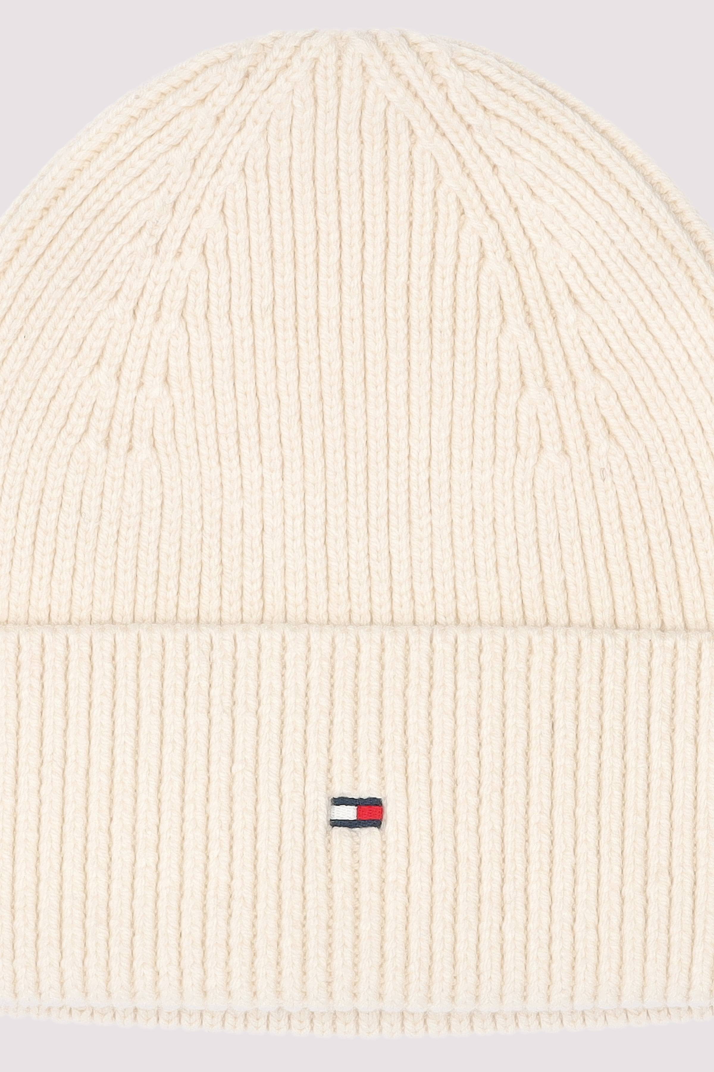 Tommy Hilfiger beige Mütze Bio-Baumwolle