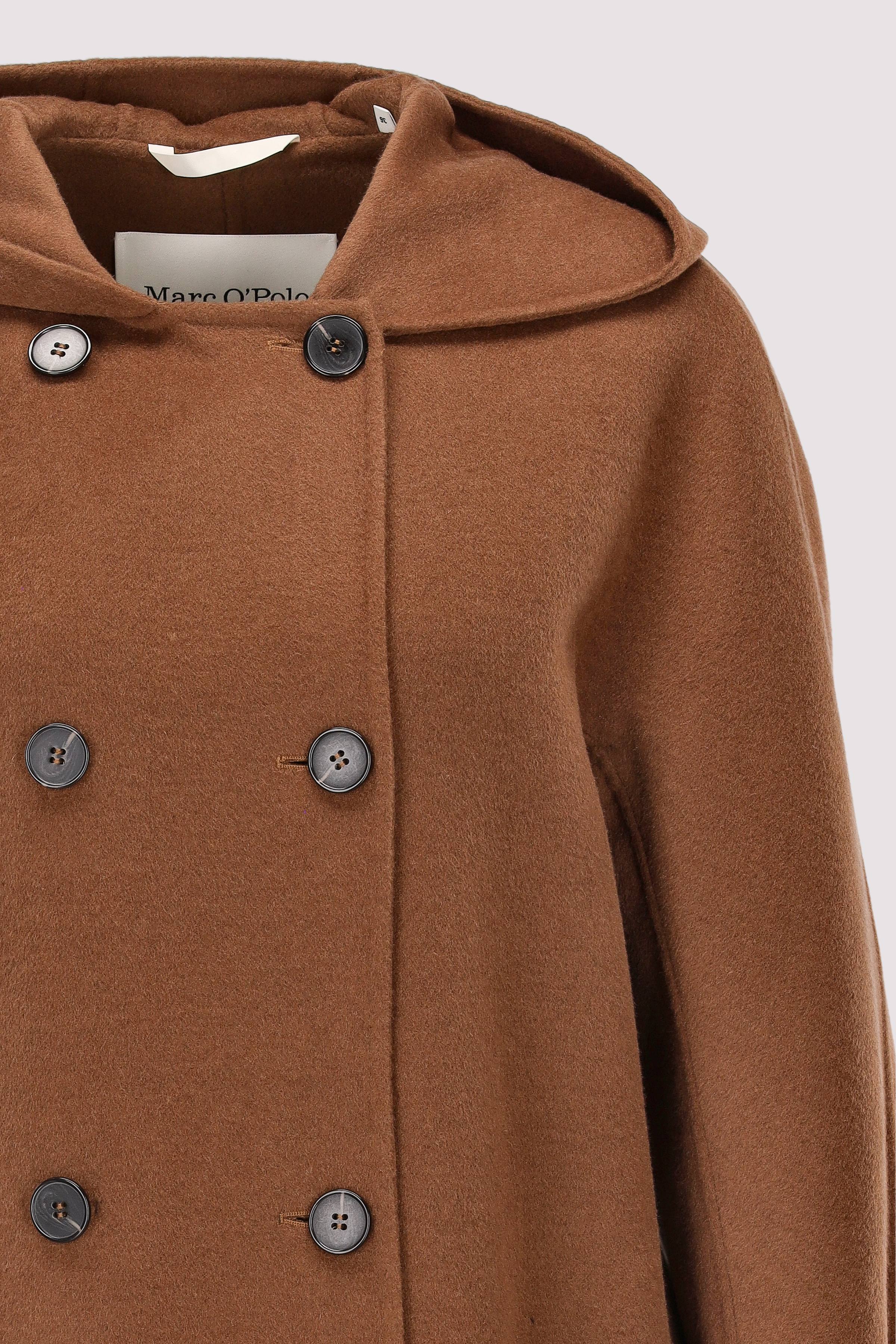 Marc O´Polo International - Hooded wool coat, double face 