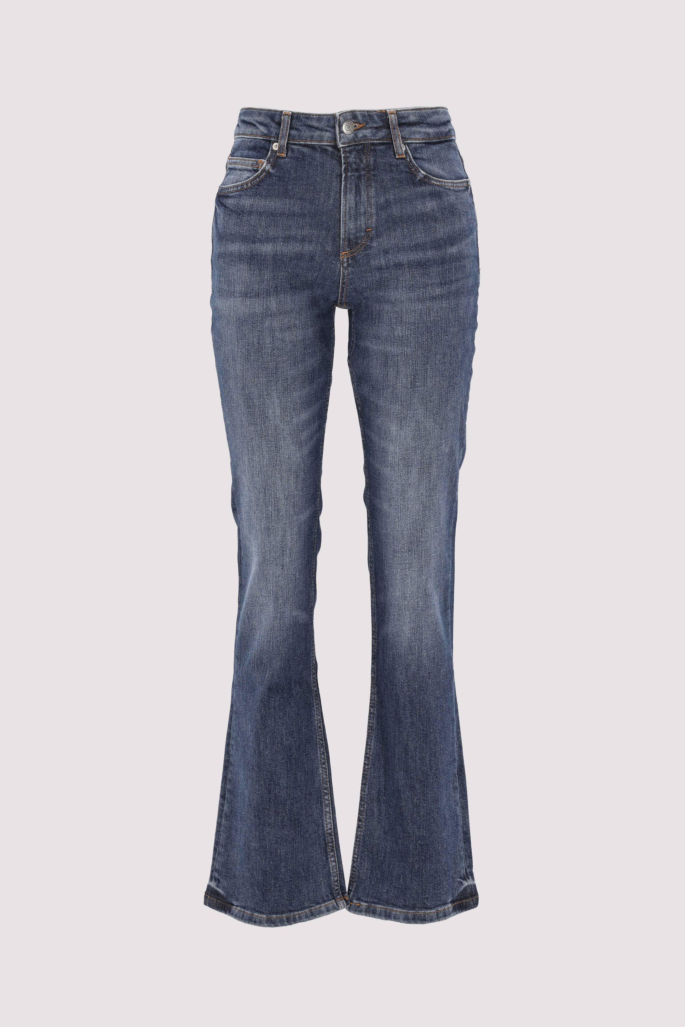 Denim trousers, high waist, fl