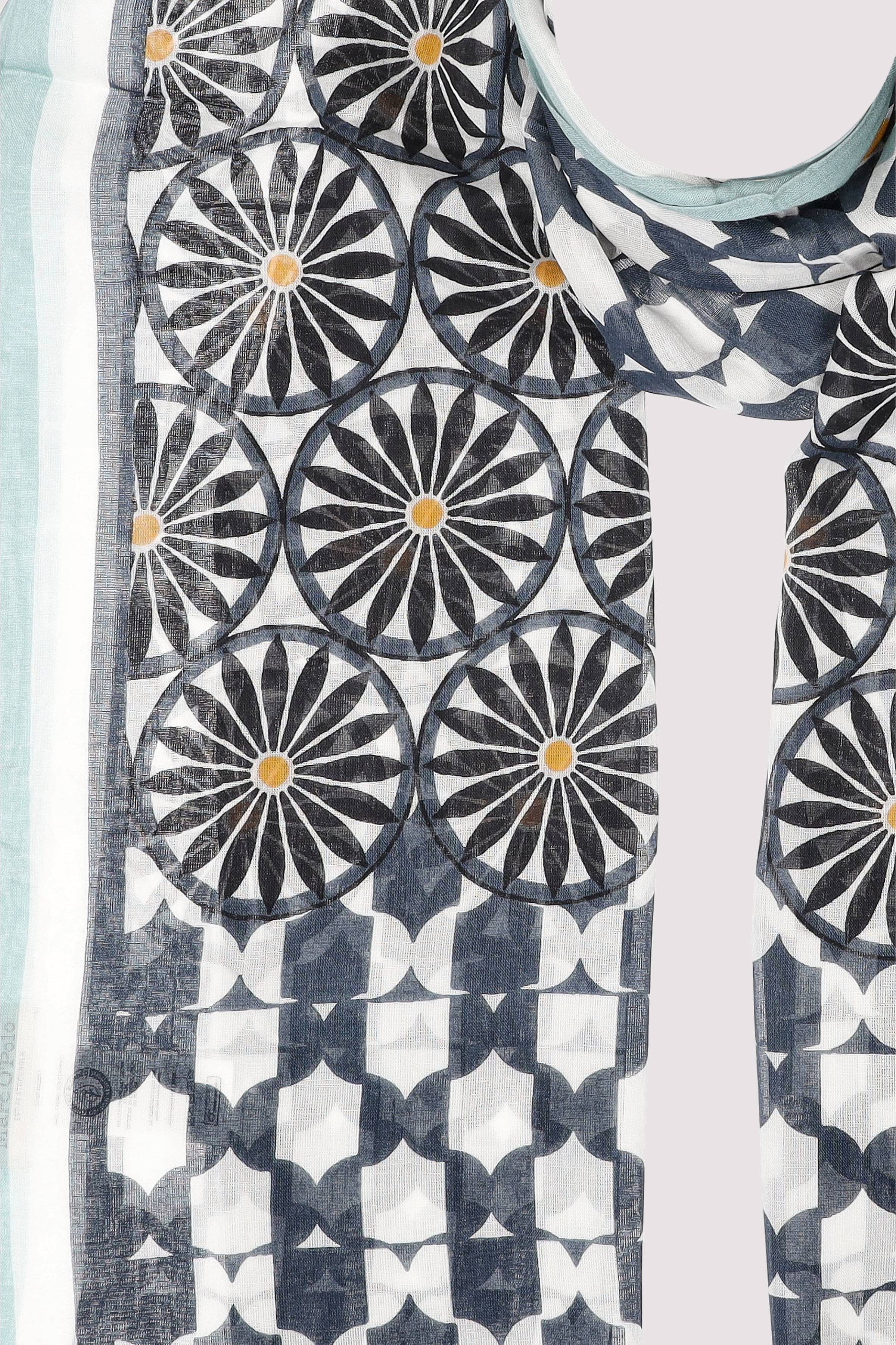 Scarf, woven, cotton-modal, va