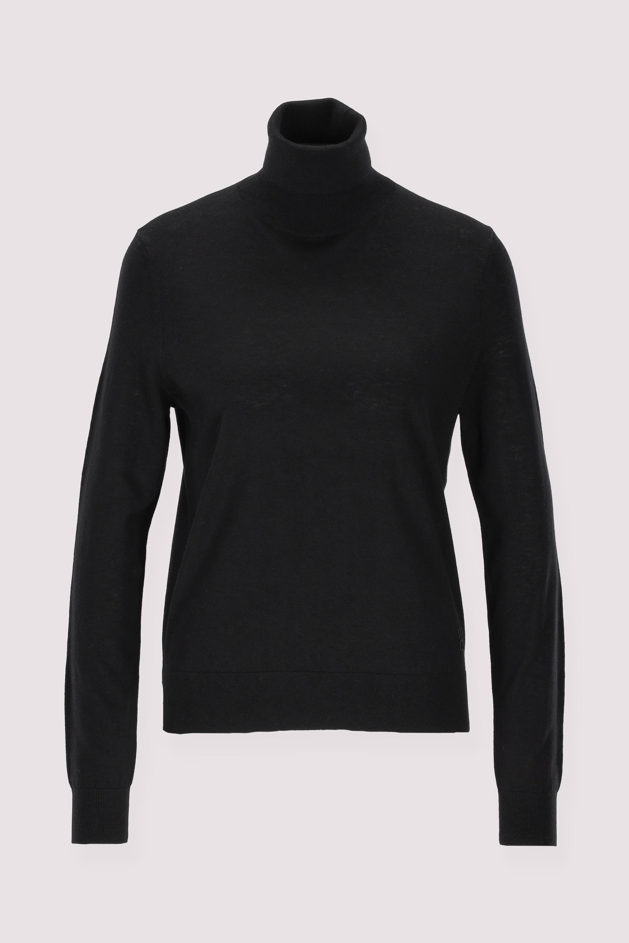 HUGO Rollkragenpullover schwarz Damen