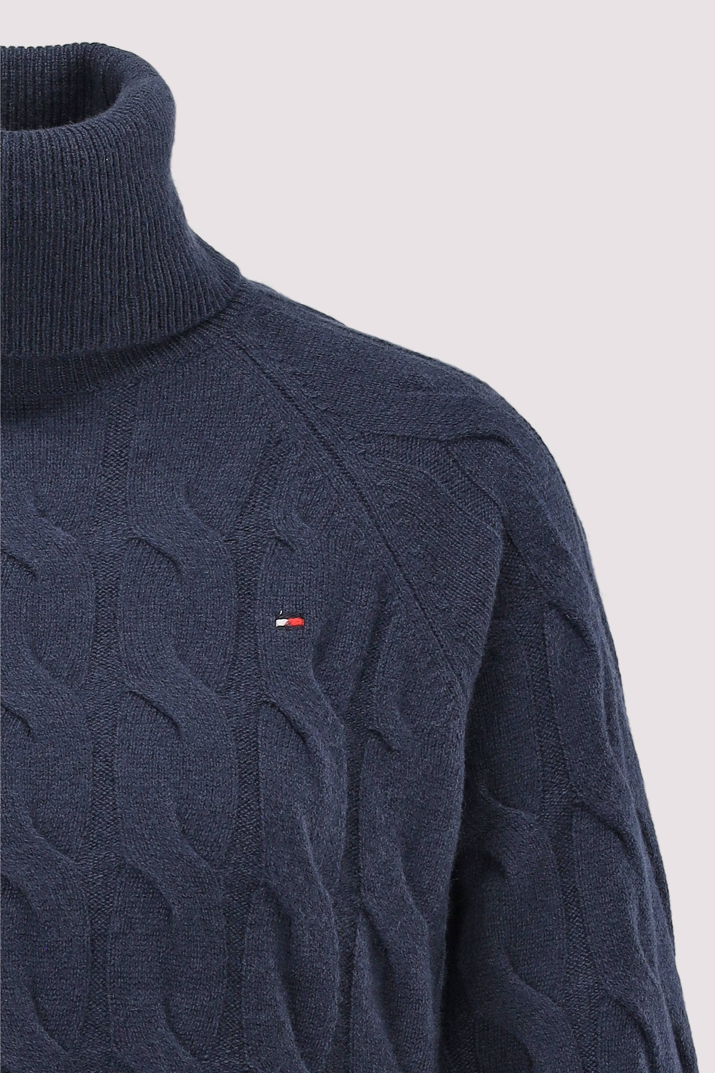 Tommy Hilfiger - SOFT WOOL CABLE ROLL-NK LS SWT