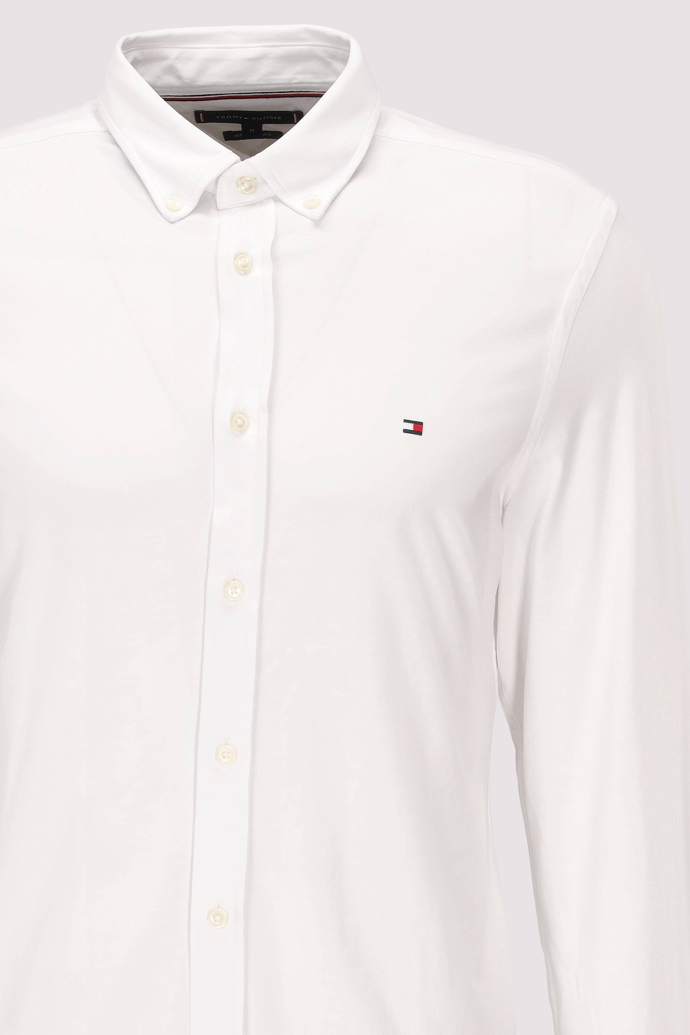 Tommy Hilfiger - Tommy Hilfiger Herren Langarmhemd Weiß