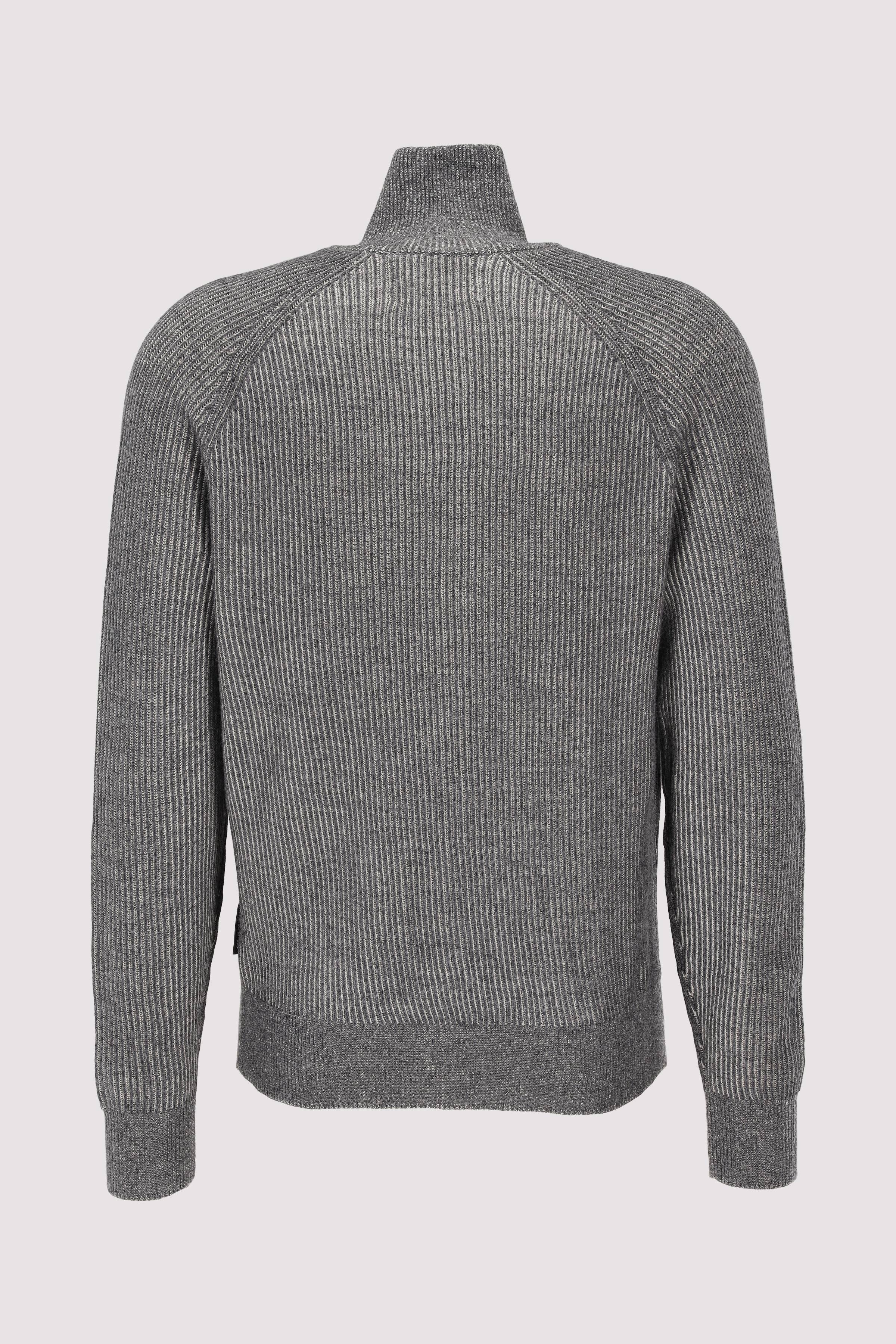 Marc O'Polo Langarmhemd Wollmix grau