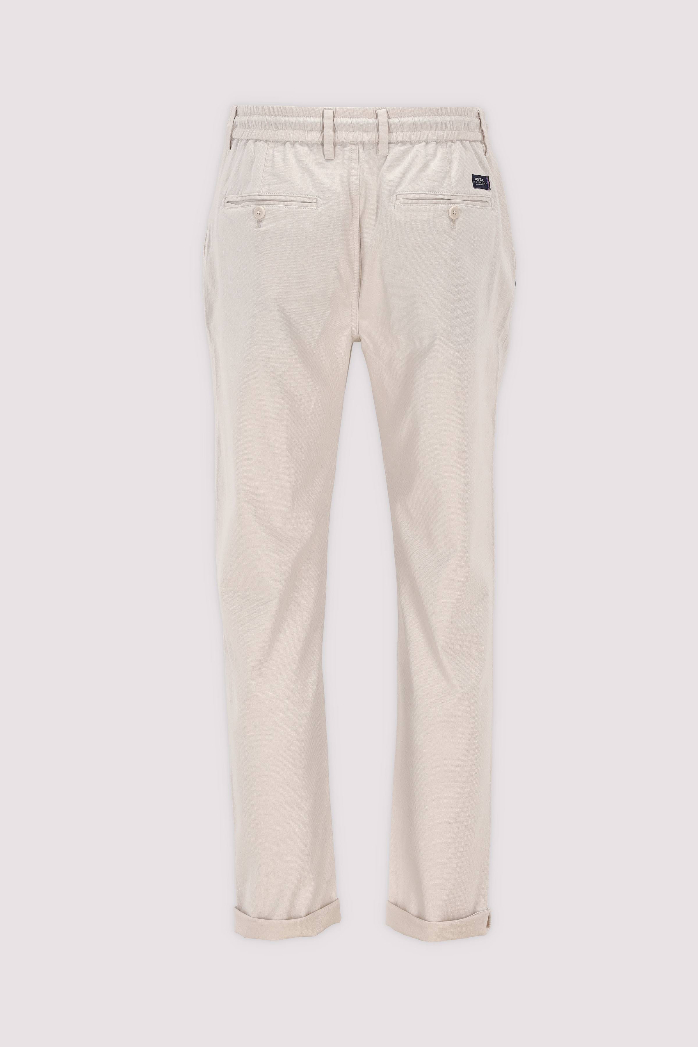 Herren Freizeithose soft ivory Baumwolle