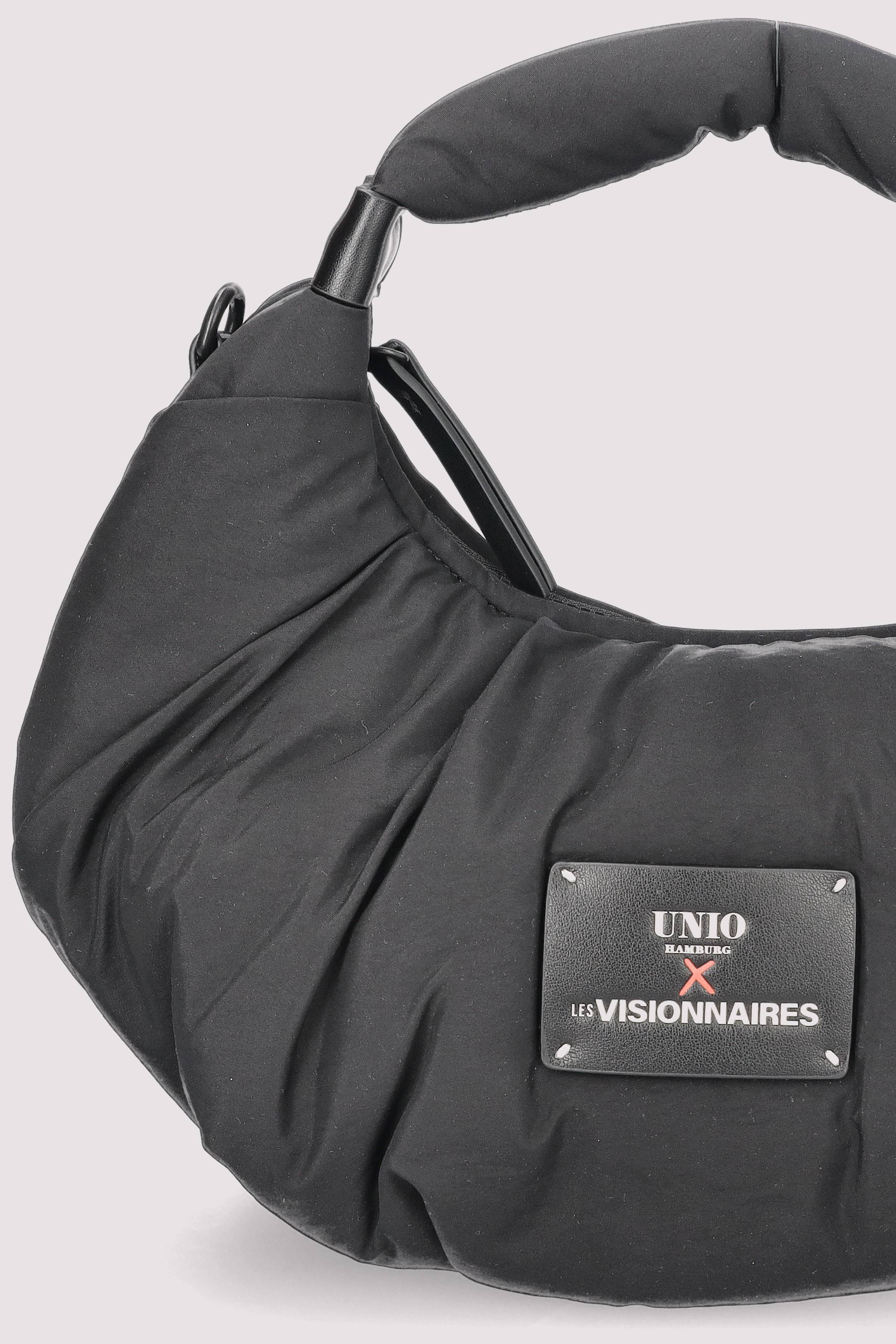Schwarze Crossbody-Bag aus recyceltem Ny