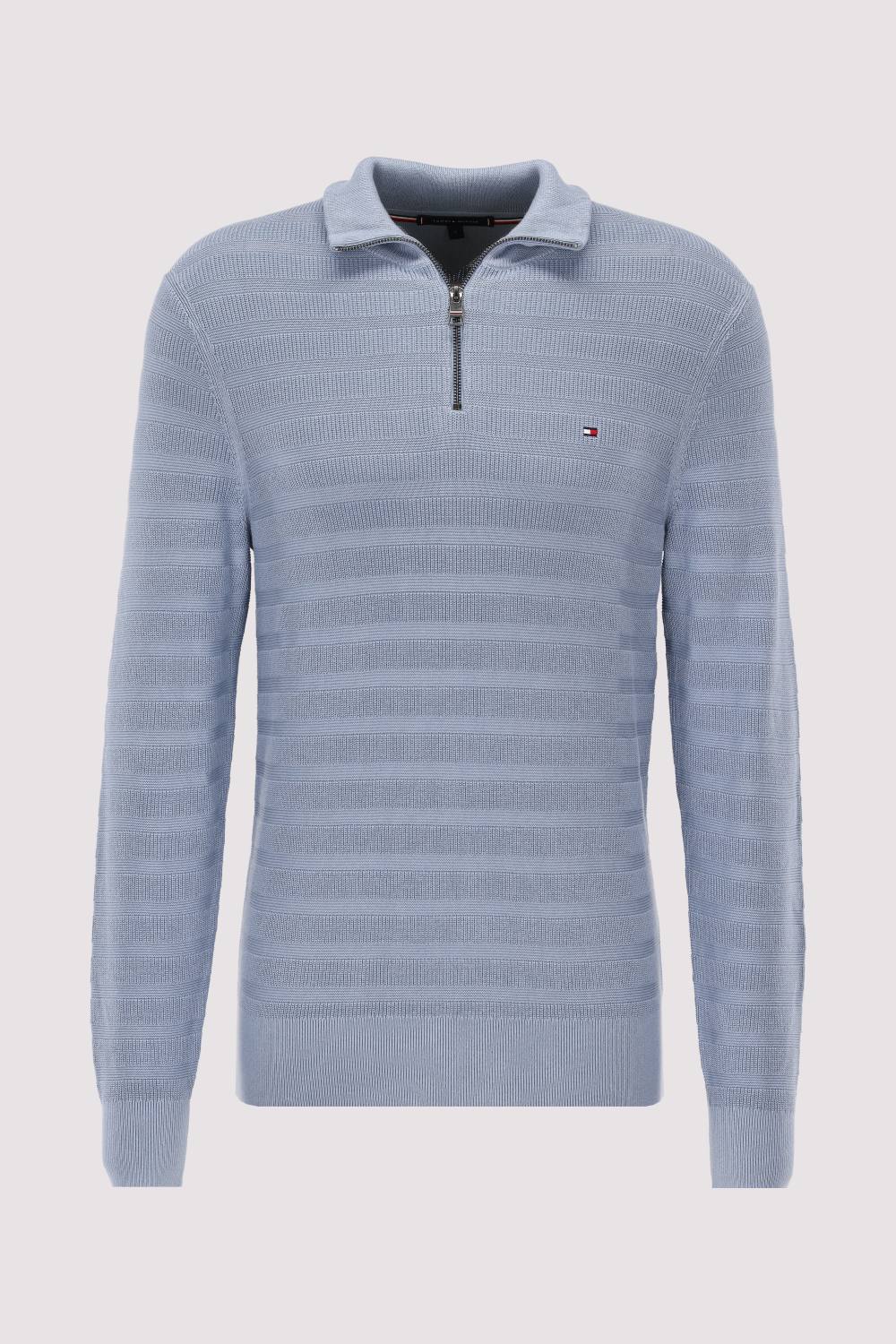 STRIPE STRUCTURE ZIP MOCK