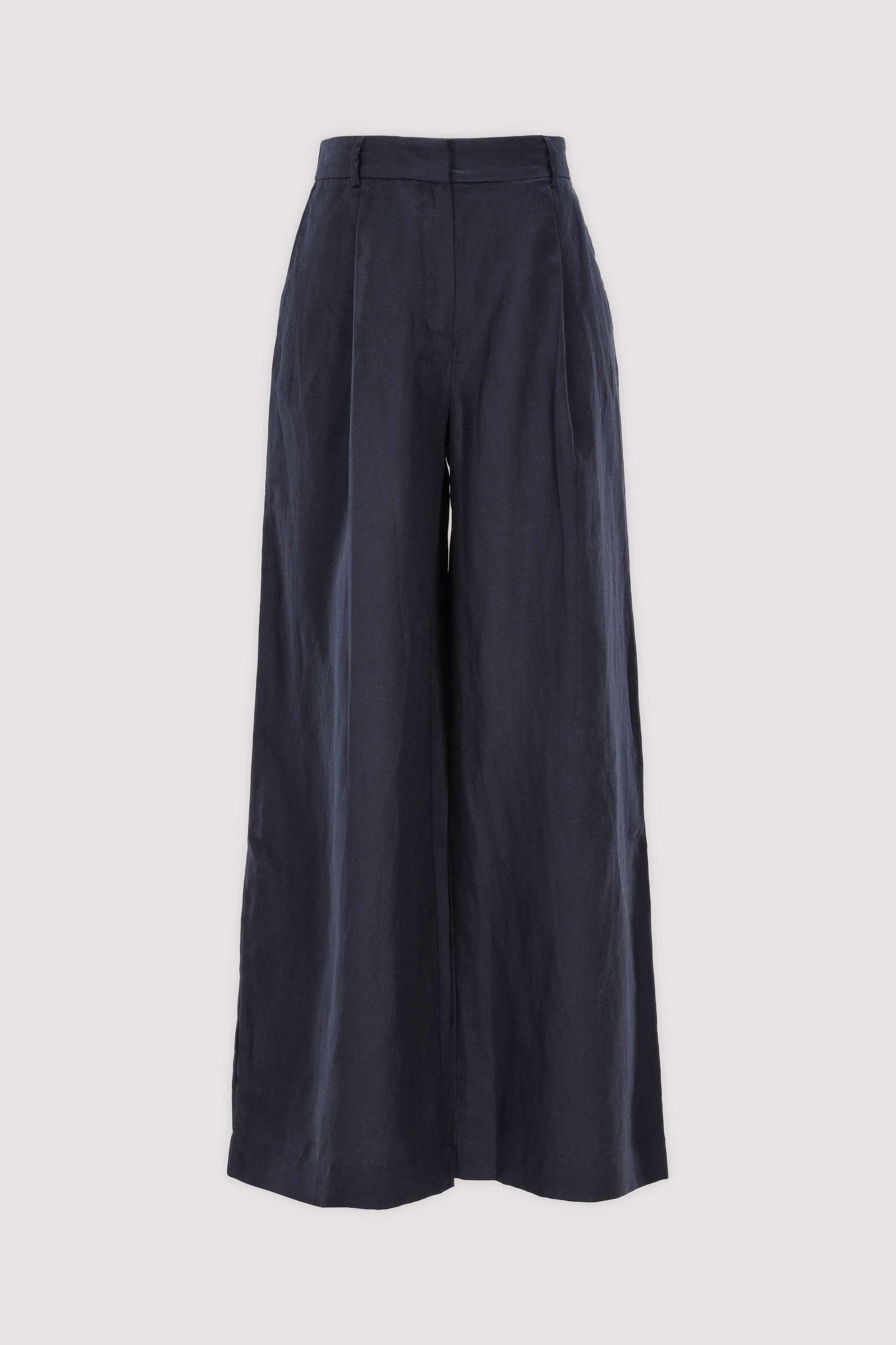 Selected Wide-Leg-Hose Dark Sapphire