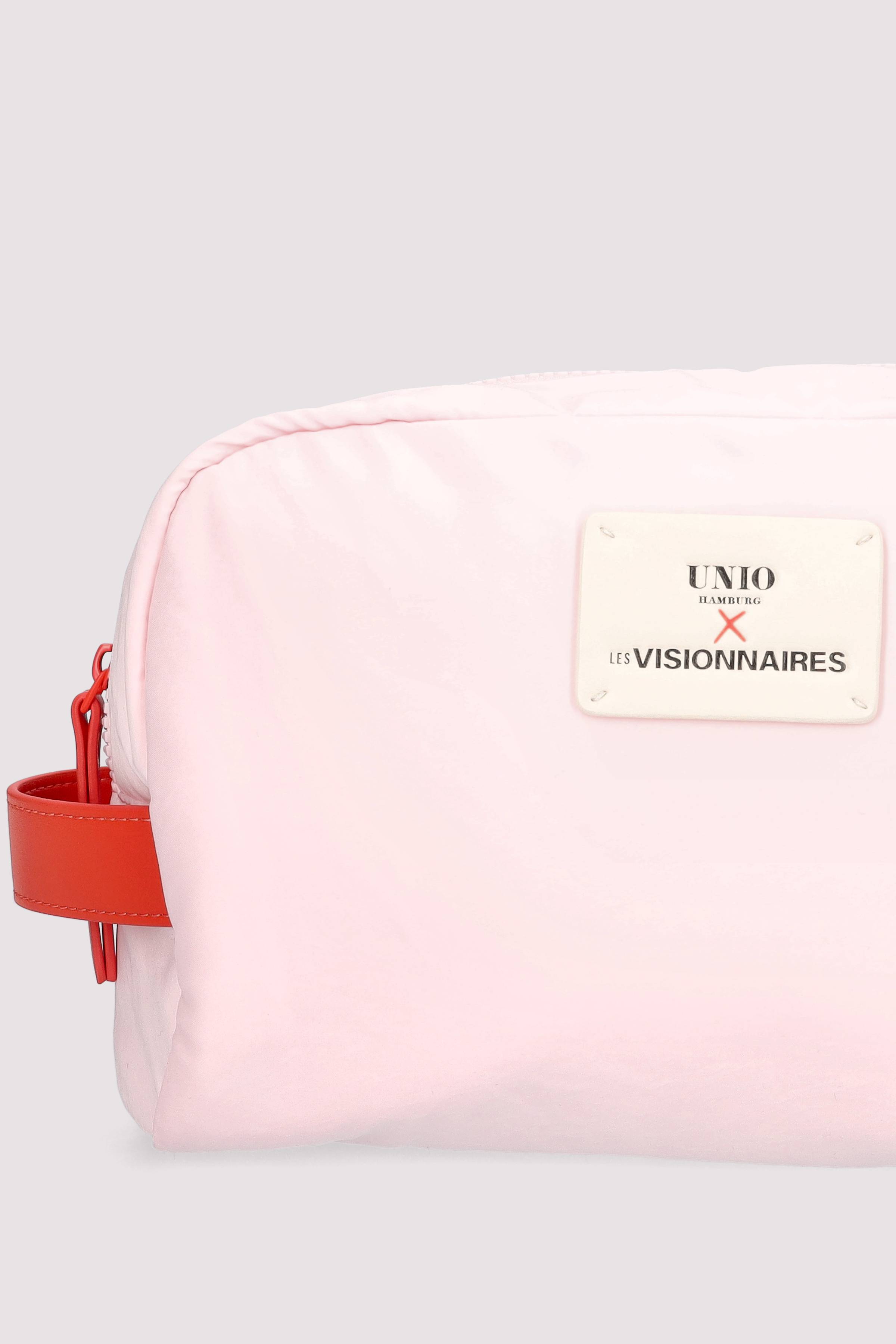 rosafarbene Kosmetiktasche aus Nylon