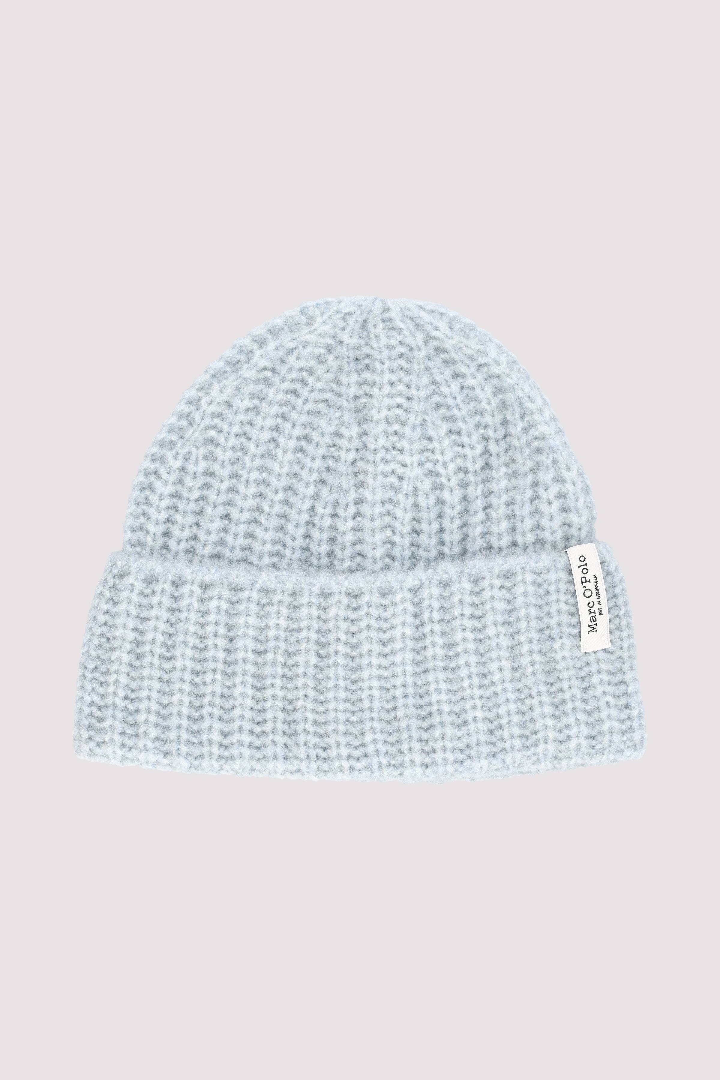 Beanie, knitted, with fold-up