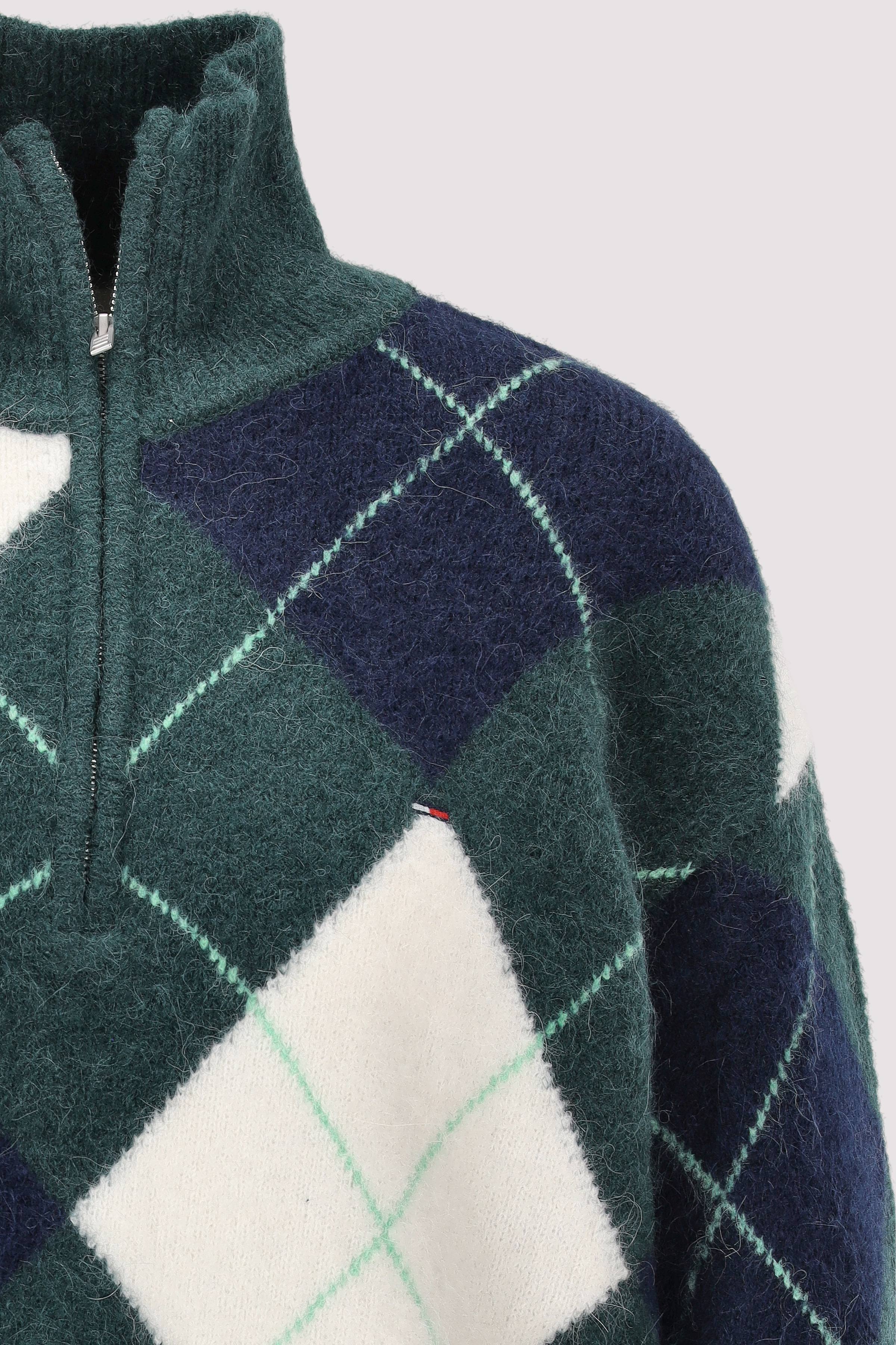 Tommy Hilfiger - Tommy Hilfiger Half-Zip- Pullover grün